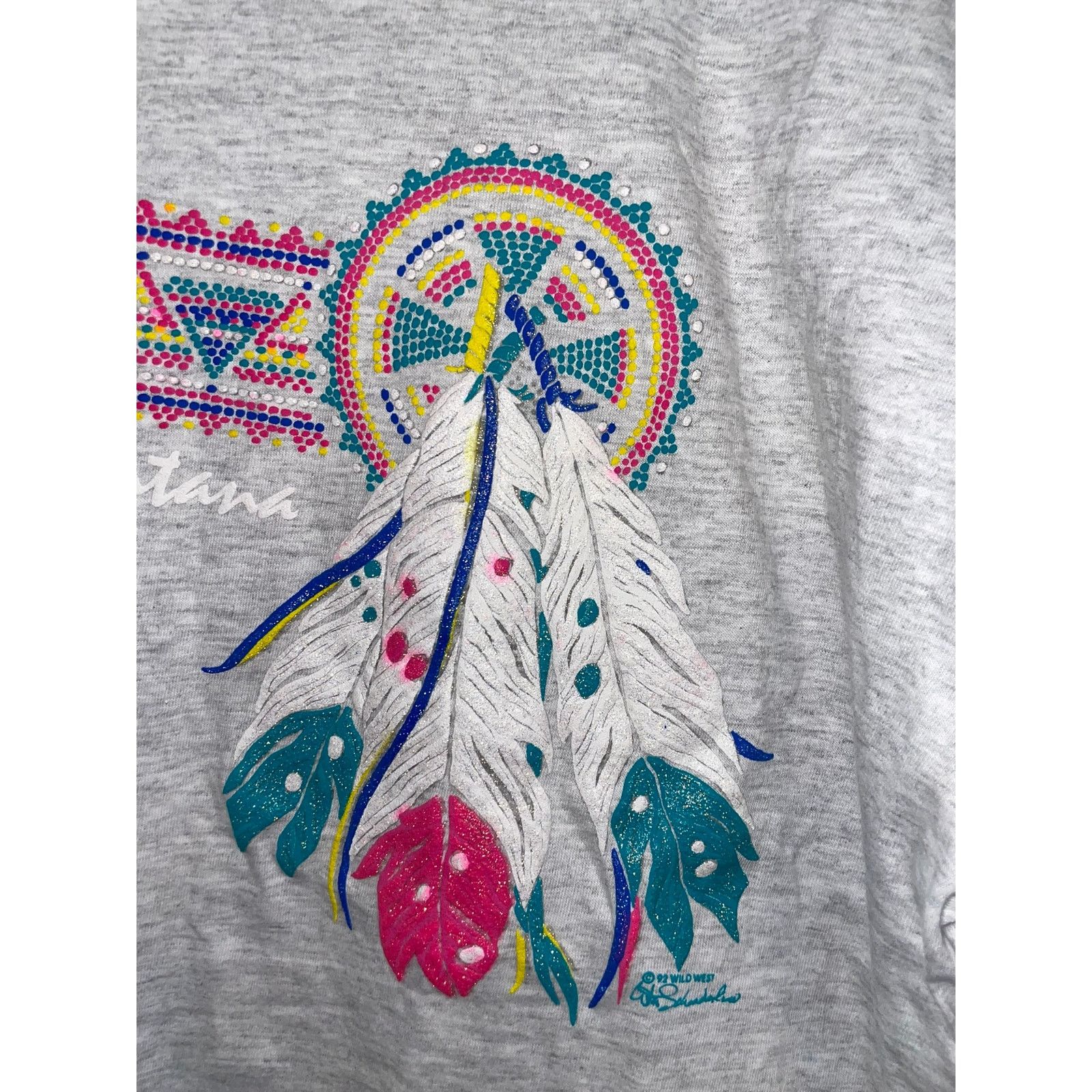 Vintage Vintage Montana Native American Shirt Drums Gray Tee VTG L Size US L / EU 52-54 / 3 - 2 Thumbnail