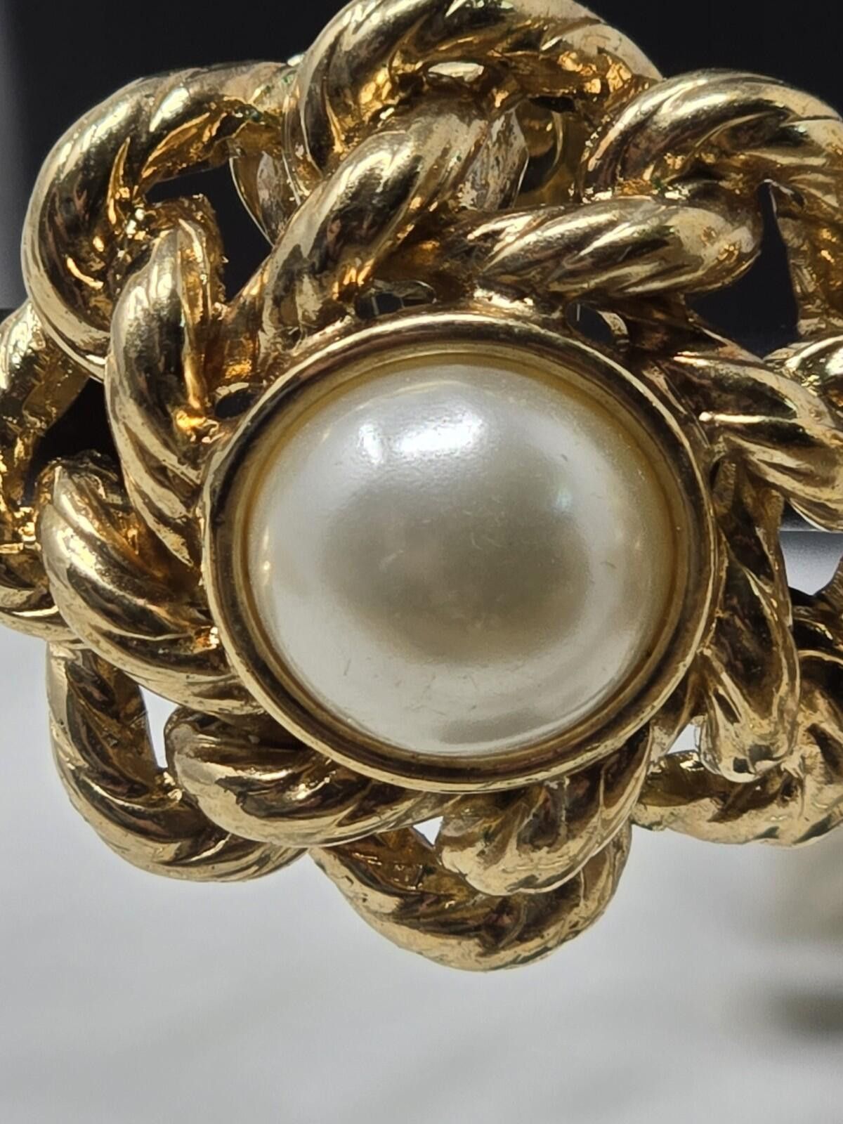 Other Vintage Replica Made Italy Faux Pearl Rope Twist Earrings Size ONE SIZE - 2 Thumbnail