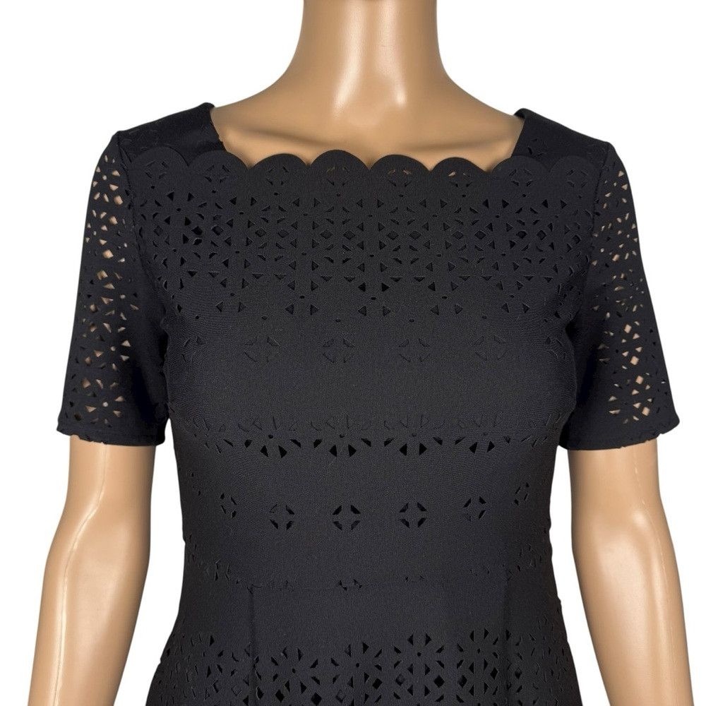 Banana Republic NWT New $138 Banana Republic Laser Cut Black Mini Dress Siz Size XS / US 0-2 / IT 36-38 - 3 Thumbnail