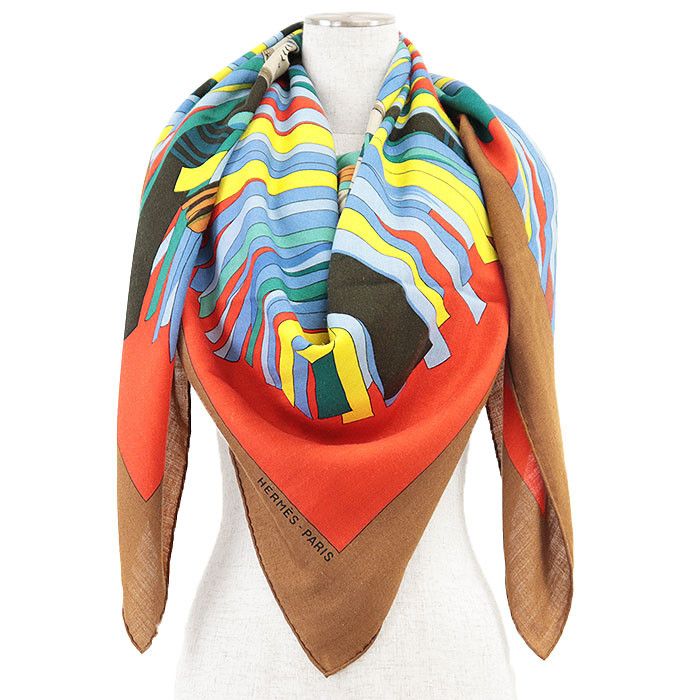 Hermes Hermes Hermes Cuirs Du Desert Cashmere Silk Scarf Others Scarf Size ONE SIZE - 1 Thumbnail