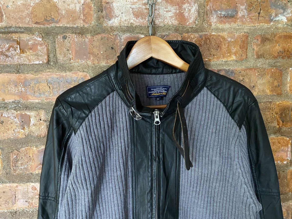 Sheepskin Leather and knit jacket