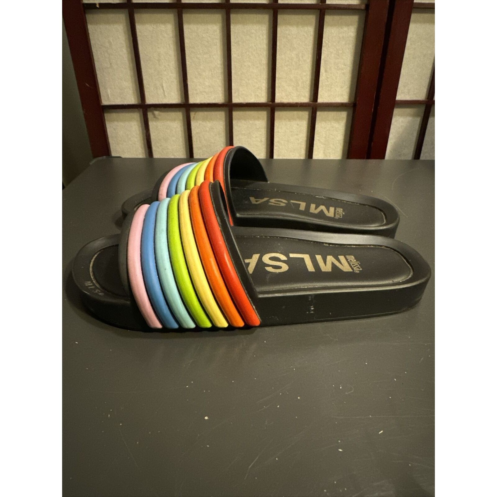 Melissa Melissa MLSA Vivienne West Westwood 3D Rainbow Sliders US8/E Size US 8 / IT 38 - 12 Thumbnail