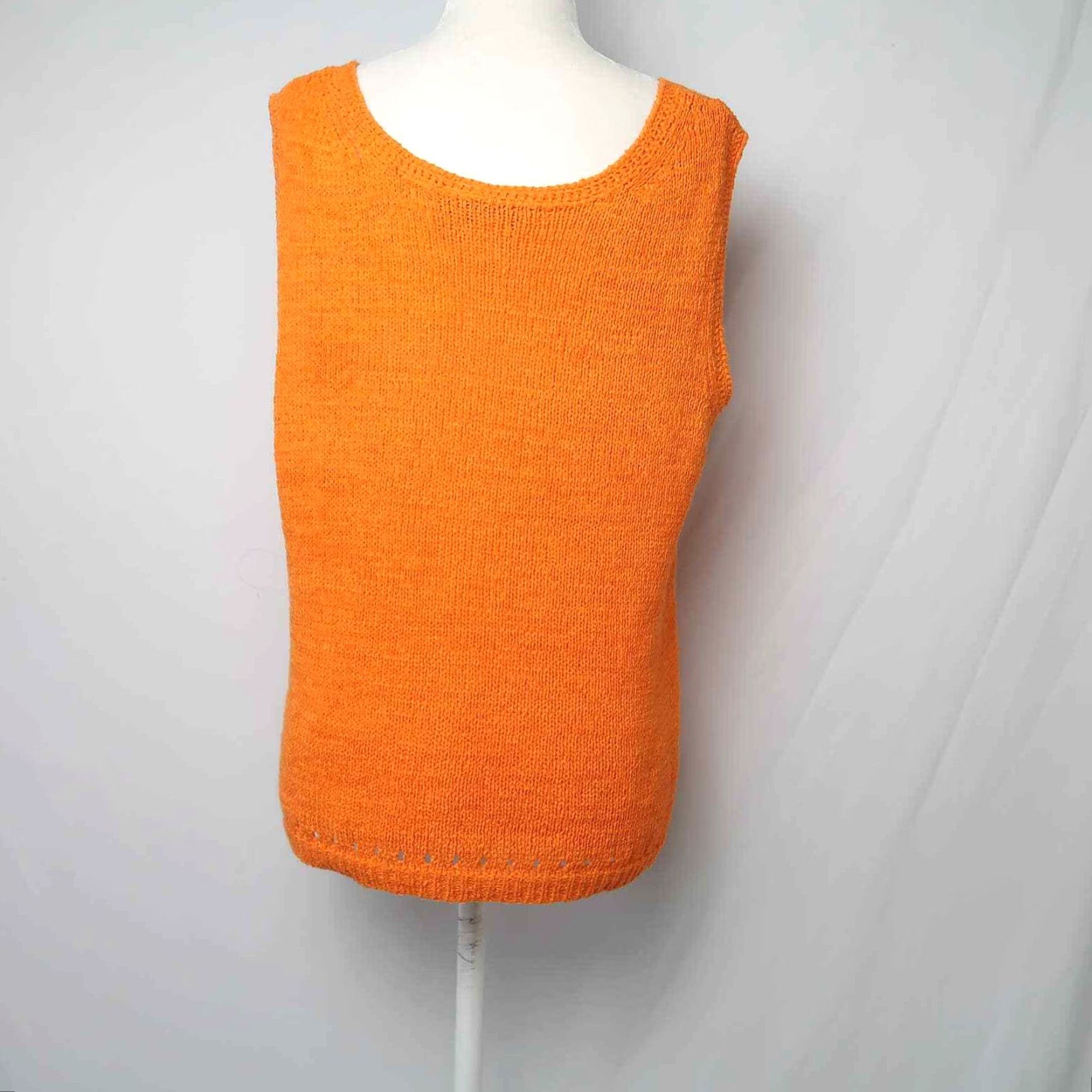 Coldwater Creek VINTAGE Coldwater Creek orange knit sleeveless sweater tank XL Women Size XL / US 12-14 / IT 48-50 - 4 Thumbnail