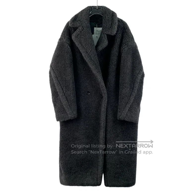 Max Mara Max Mara Dark Gray Teddy Sheep Wool Lapel Double Breasted Size M / US 6-8 / IT 42-44 - 1 Thumbnail