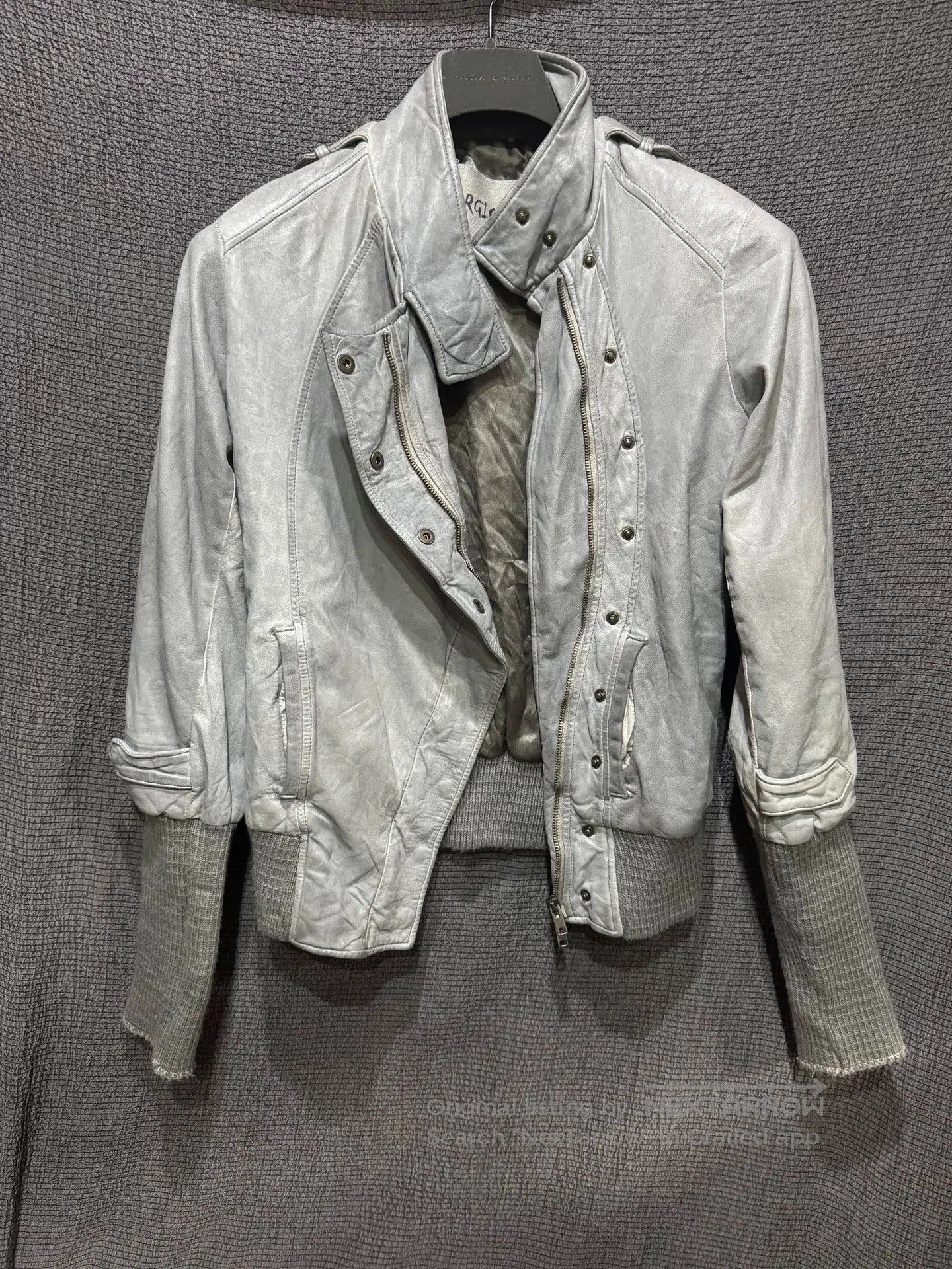Giorgio Brato contemporary gray leather jacket by giorgio brato. Size US L / EU 52-54 / 3 - 2 Thumbnail