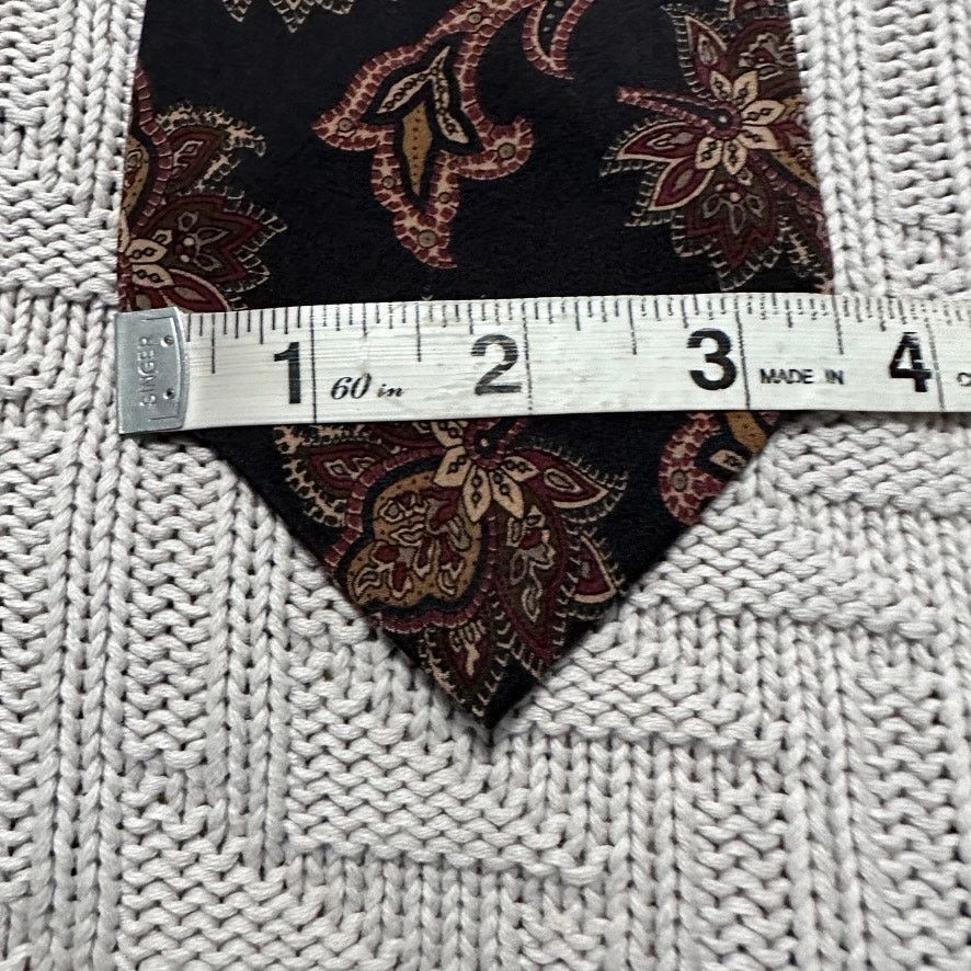 Aquascutum Vintage Aquascutum brown paisley silk tie Size ONE SIZE - 5 Thumbnail