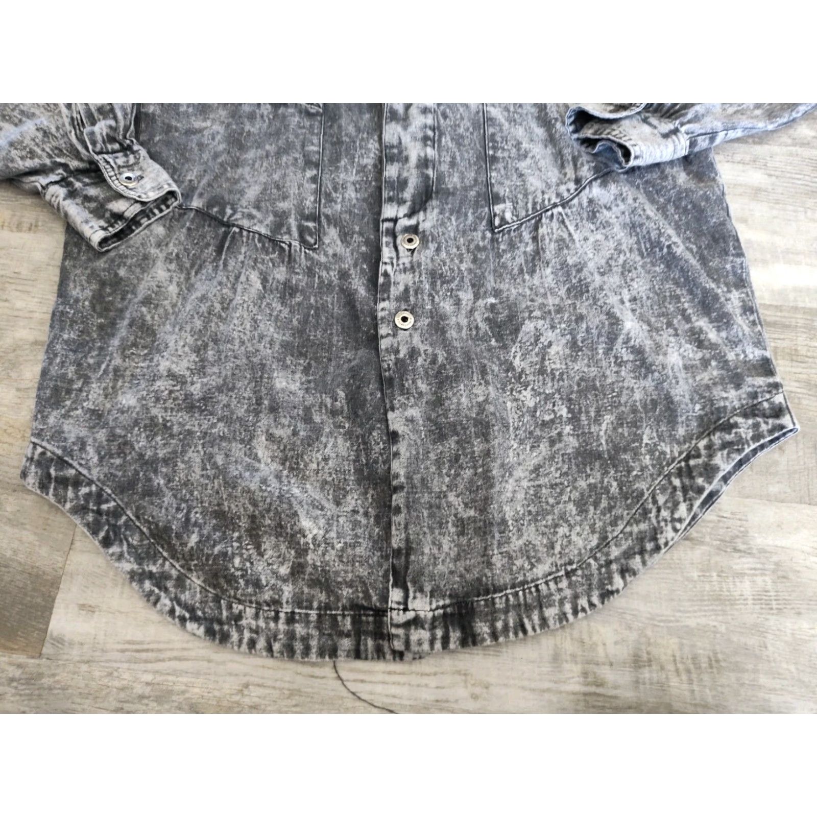 Vintage VINTAGE Desperado Western Button-Up Shirt Black Acid Wash Men’s Medium 100% Cotton Long Sleeve Casual Workwear Size US M / EU 48-50 / 2 - 3 Thumbnail