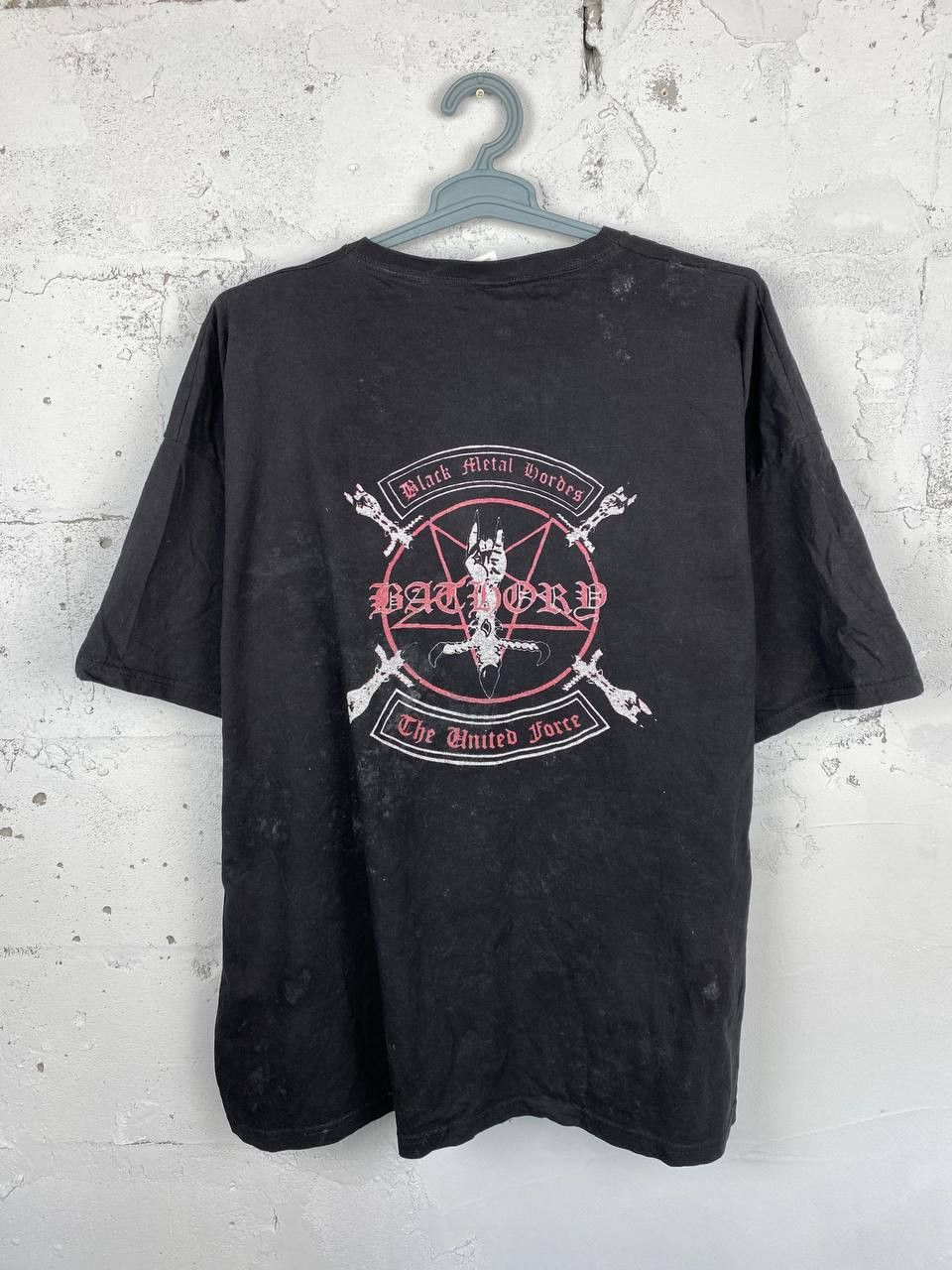 Band Tees × Vintage Vintage Black Metal Bathory Satan T Shirt Darkthrone Size US XXL / EU 58 / 5 - 3 Thumbnail