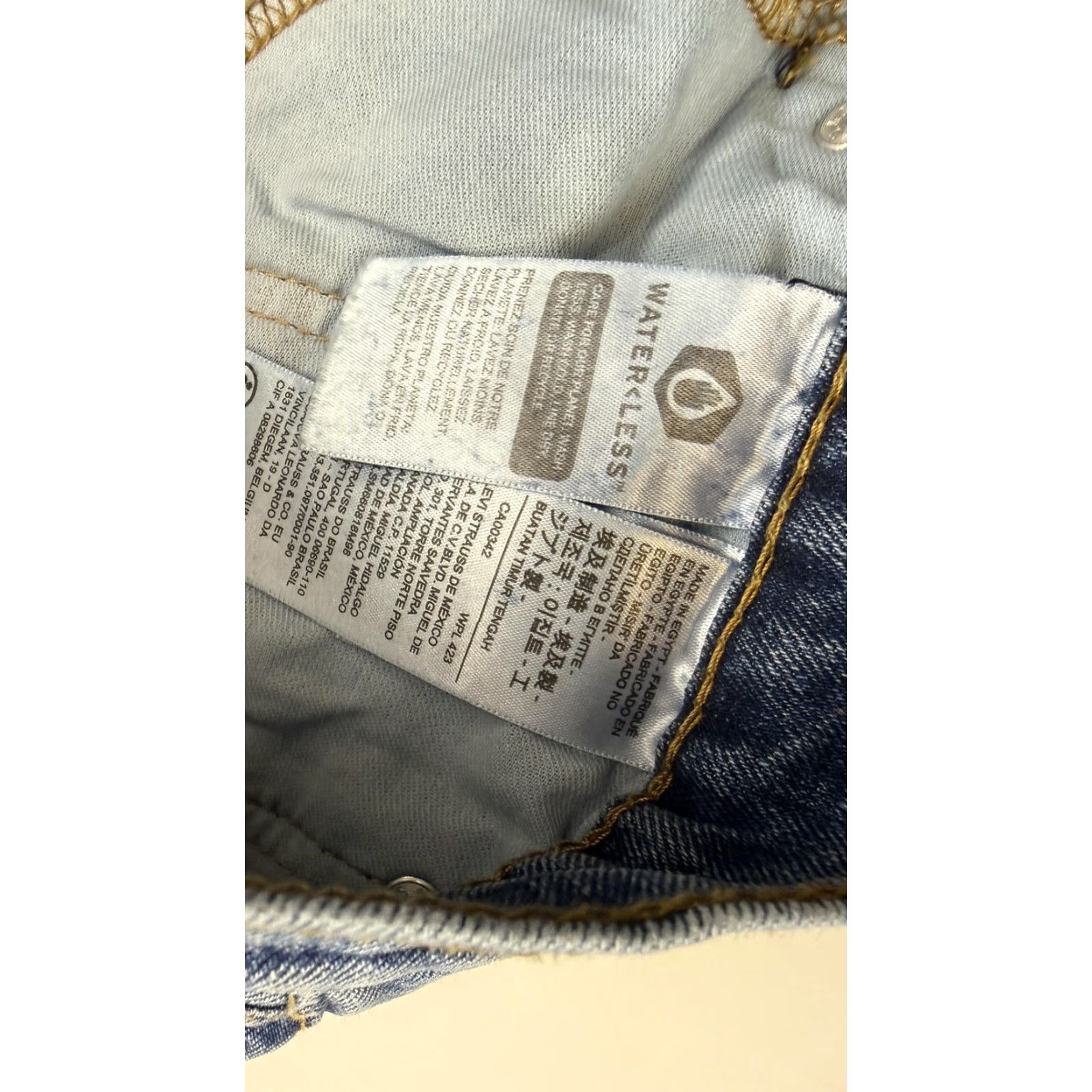 Levi's Levi's 505 Jeans Mens 36x30 Denim Regular Fit Zip Fly WaterLess Medium Blue Mens Size US 36 / EU 52 - 3 Thumbnail