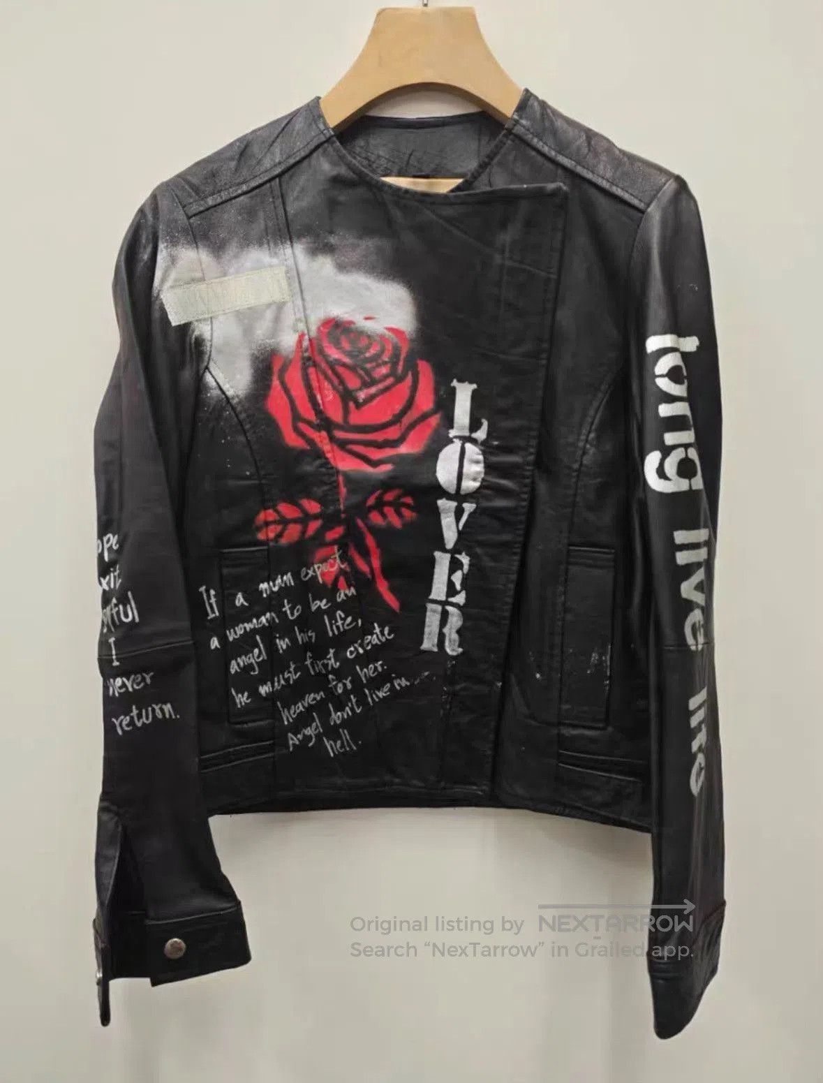 Japanese Brand NIGHTMARKET IT Graffiti Leather Jacket. Size M / US 6-8 / IT 42-44 - 1 Thumbnail
