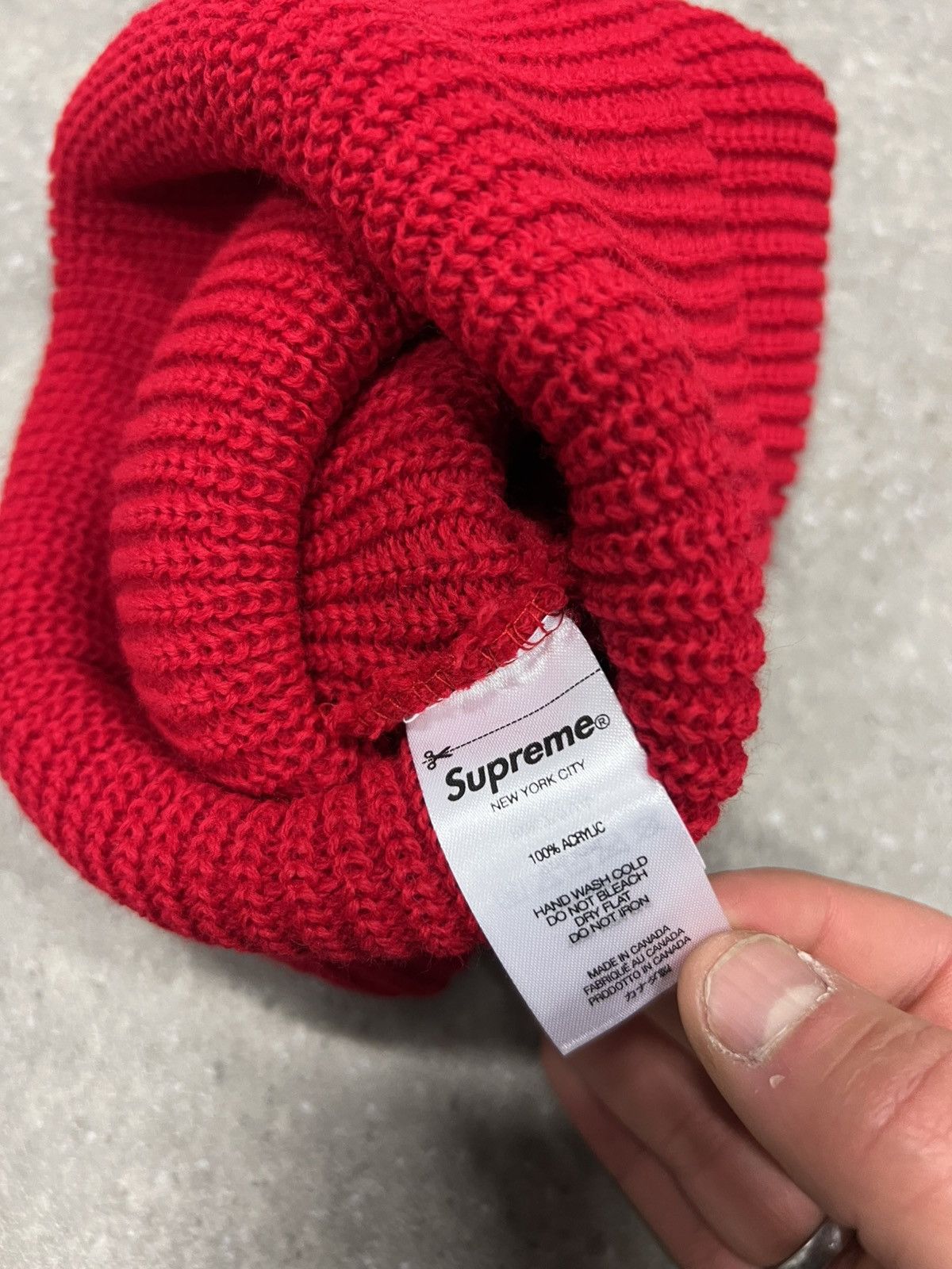 Supreme *New* Supreme Loose Gauge Red Beanie Size ONE SIZE - 3 Thumbnail