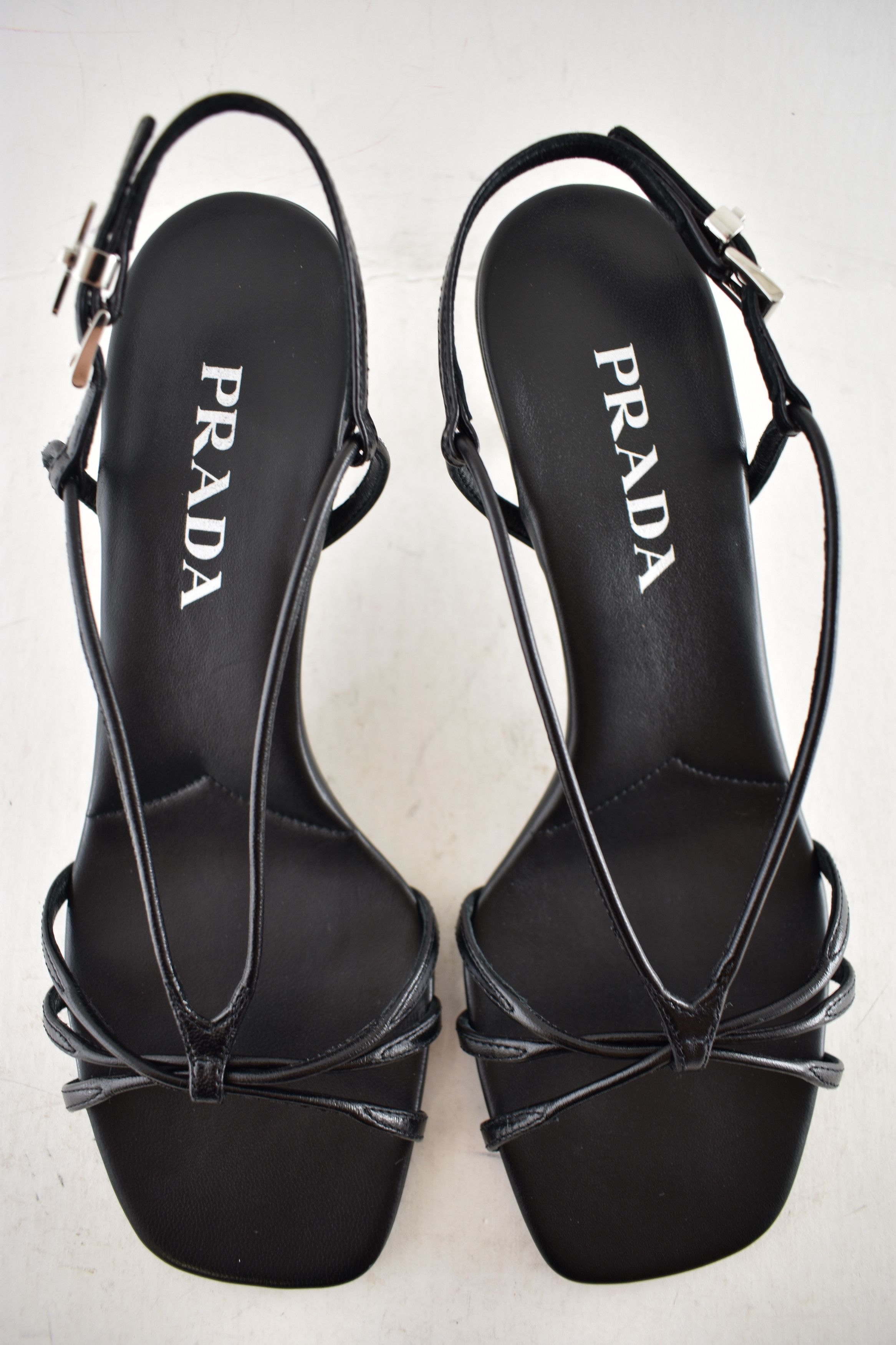 Prada Prada Capretto Strappy 55mm Leather Sandal Kitten Heel 38 Size US 8 / IT 38 - 13 Thumbnail