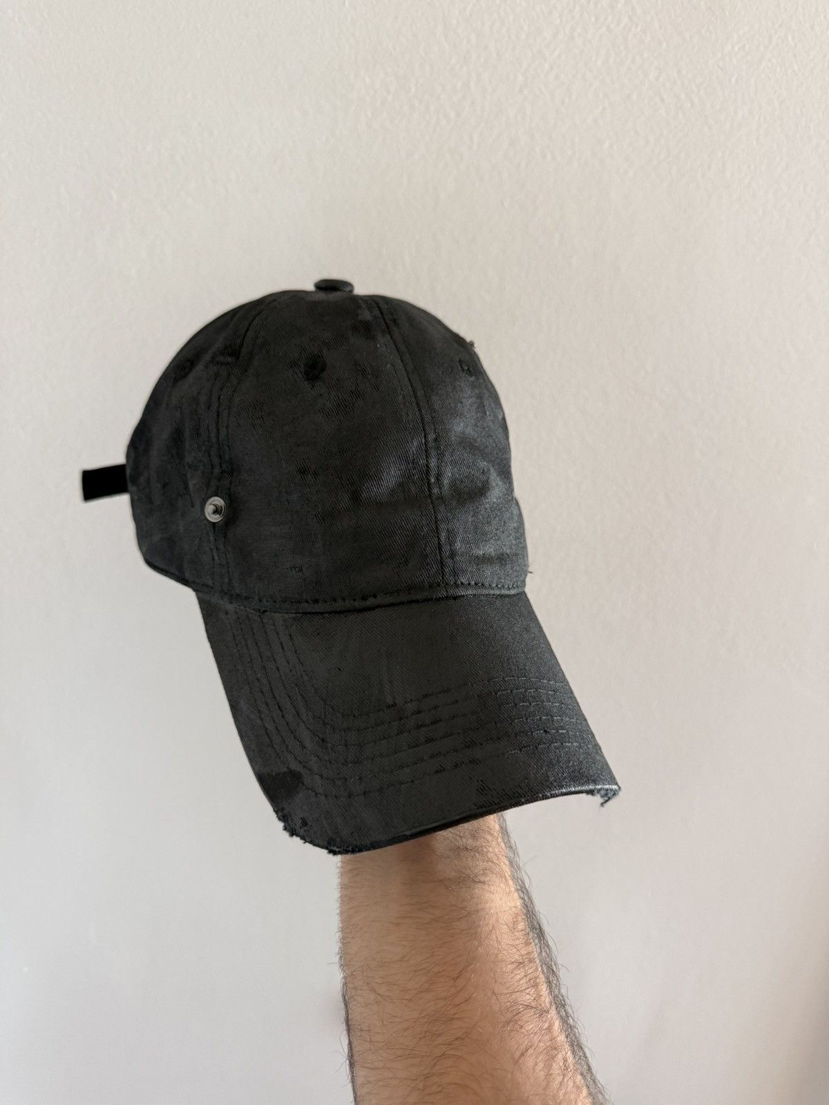 P.L.N. P.L.N. Oilskin Waxed Coated Cotton Distressed Cap/Hat Size ONE SIZE - 10 Thumbnail