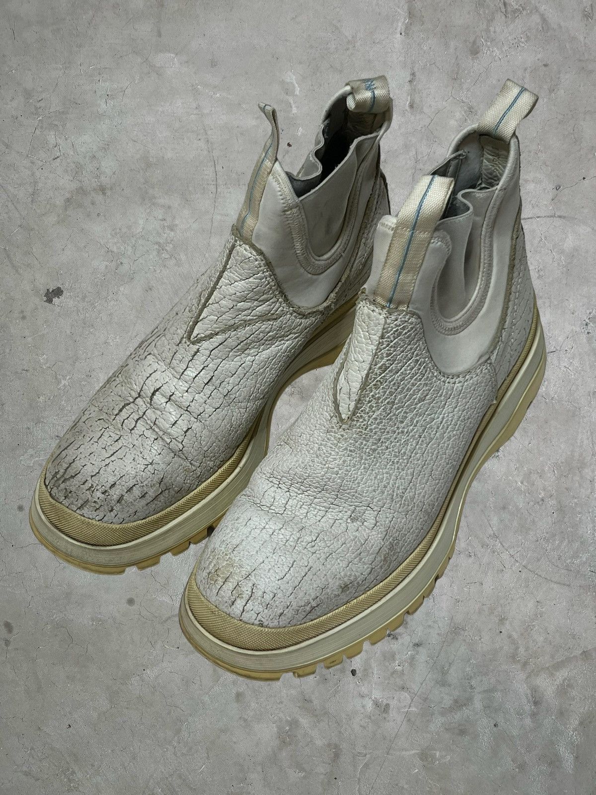 Prada AW/18 Prada ‘Brixxen’ Cracked Leather Boots Size US 9.5 / EU 42-43 - 1 Thumbnail