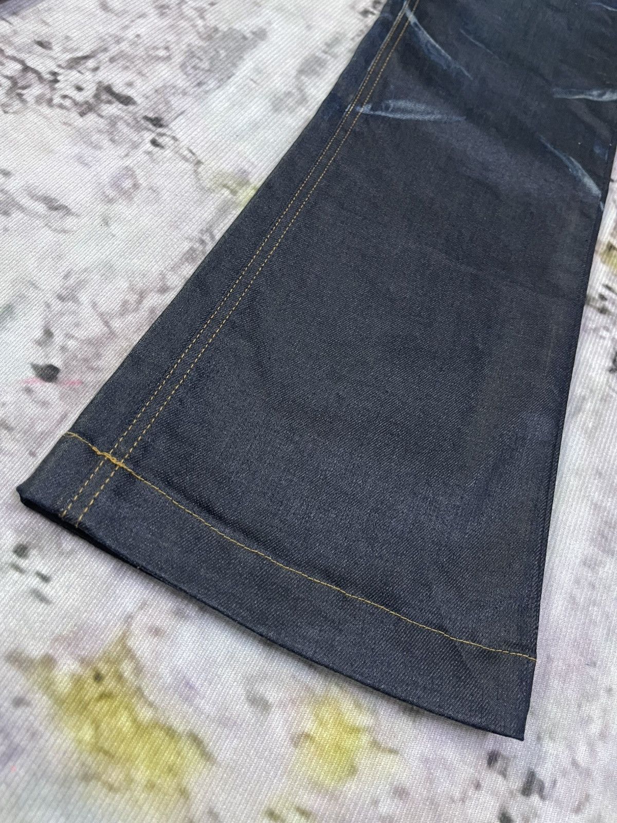 Japanese Brand × Michel Klein Flared Japan Jeans Distressed Michel Klein Size US 33 - 6 Thumbnail
