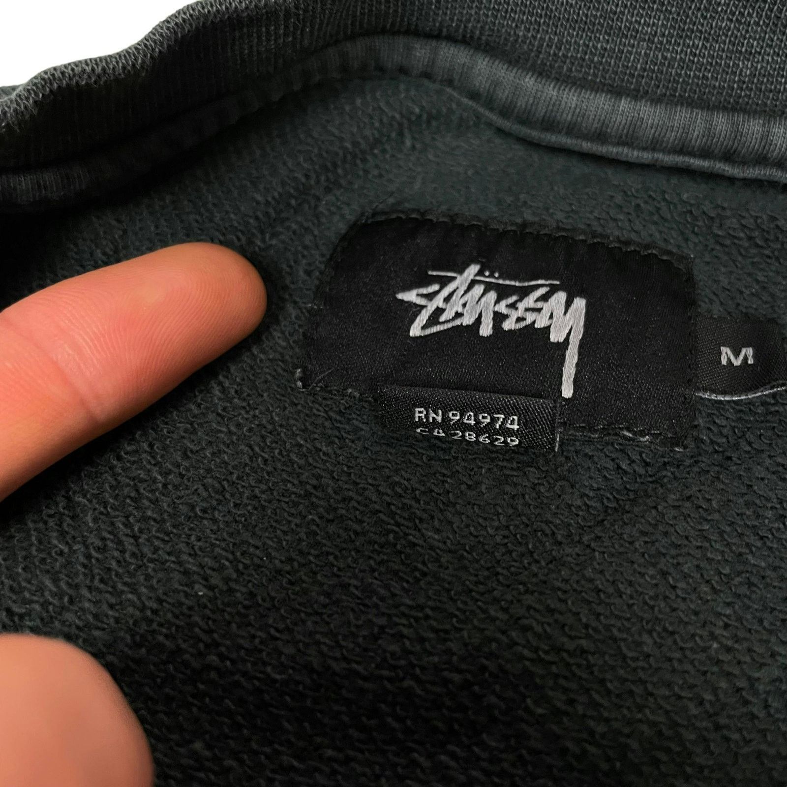 Stussy Stussy Men's Black Crew Neck Ribbed Cuffs Sweatshirt Medium Size US M / EU 48-50 / 2 - 8 Thumbnail