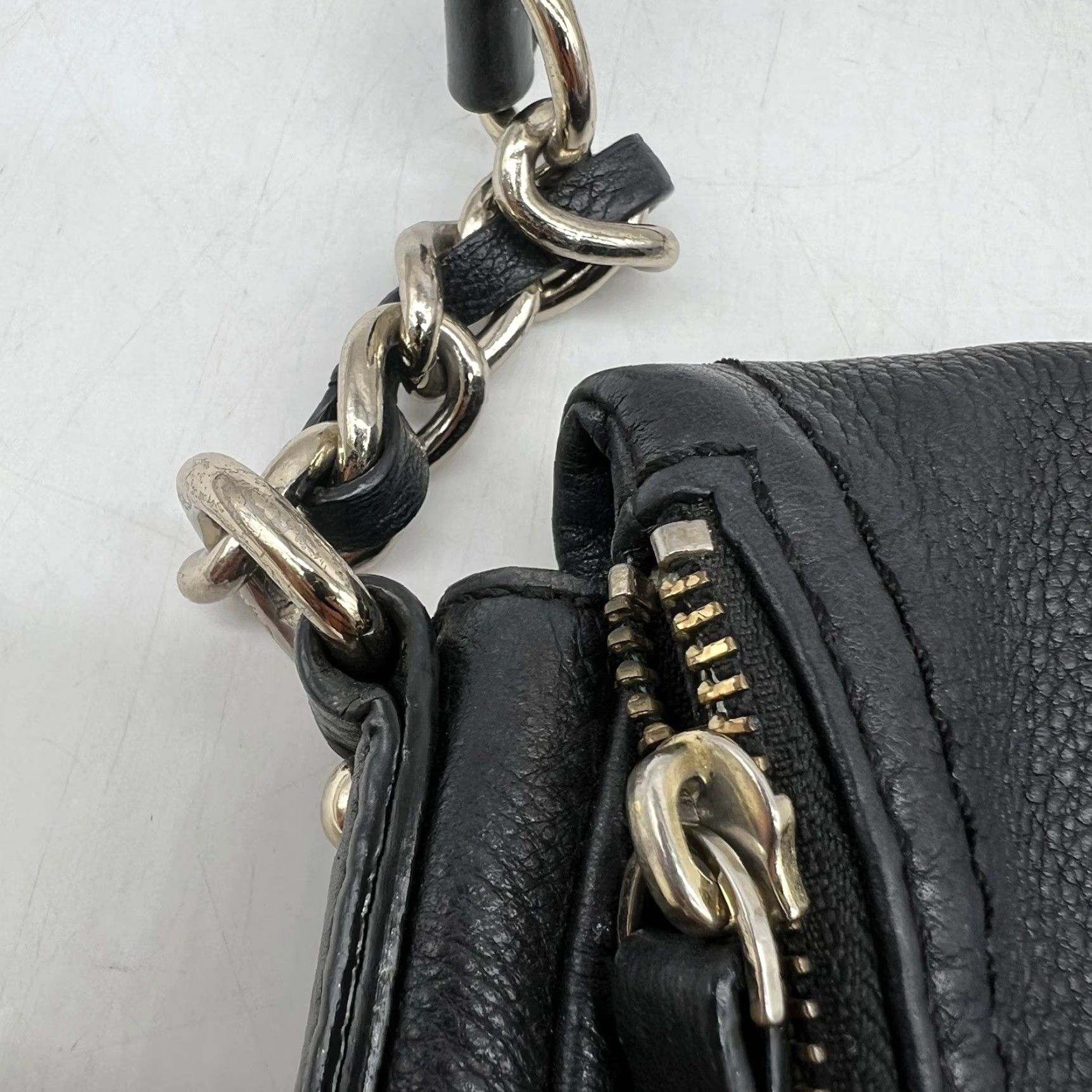 Vintage VINTAGE Kate Spade New York Medium Shoulder Bag Black Pebbled Leather Womens 12x10 Size ONE SIZE - 3 Thumbnail