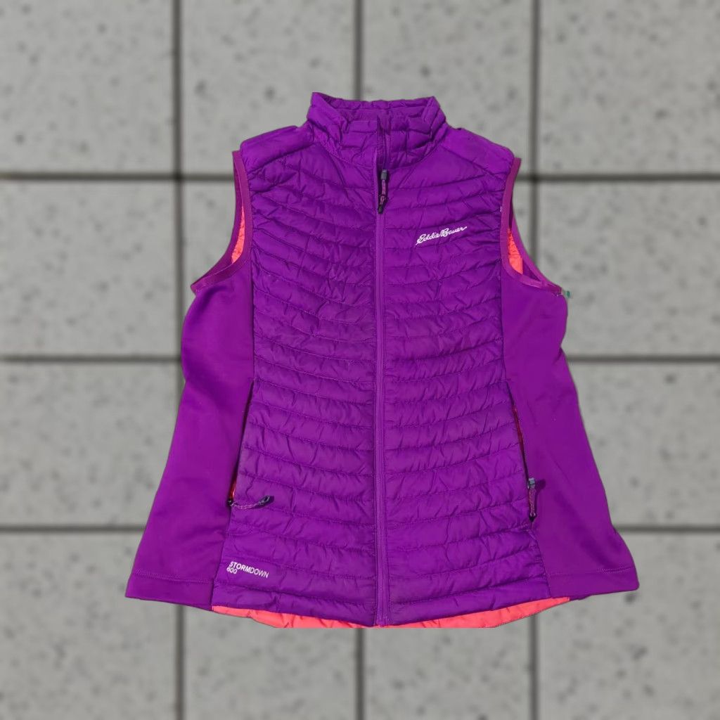 Eddie Bauer Womens Eddie Bauer Vest M Medium Purple Full Zip Athletic Outdoor Puffer Jacket Size M / US 6-8 / IT 42-44 - 1 Thumbnail