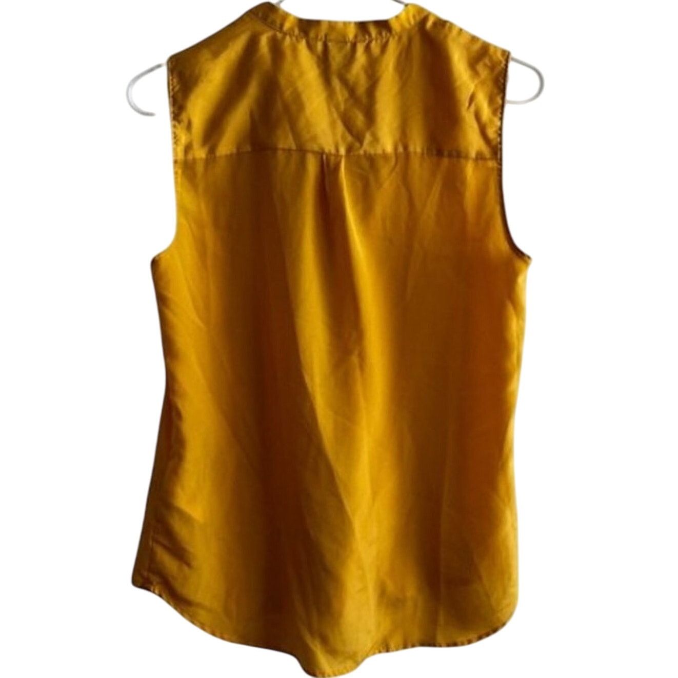 H&M H&M Yellow Collared Sleeveless Top, US4 Size S / US 4 / IT 40 - 2 Thumbnail
