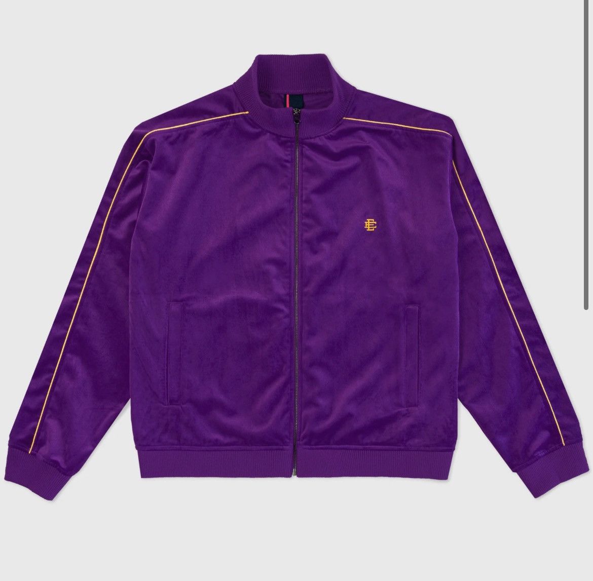 Eric Emanuel Eric Emanuel purple with gold trim velour track jacket large Size US L / EU 52-54 / 3 - 1 Thumbnail