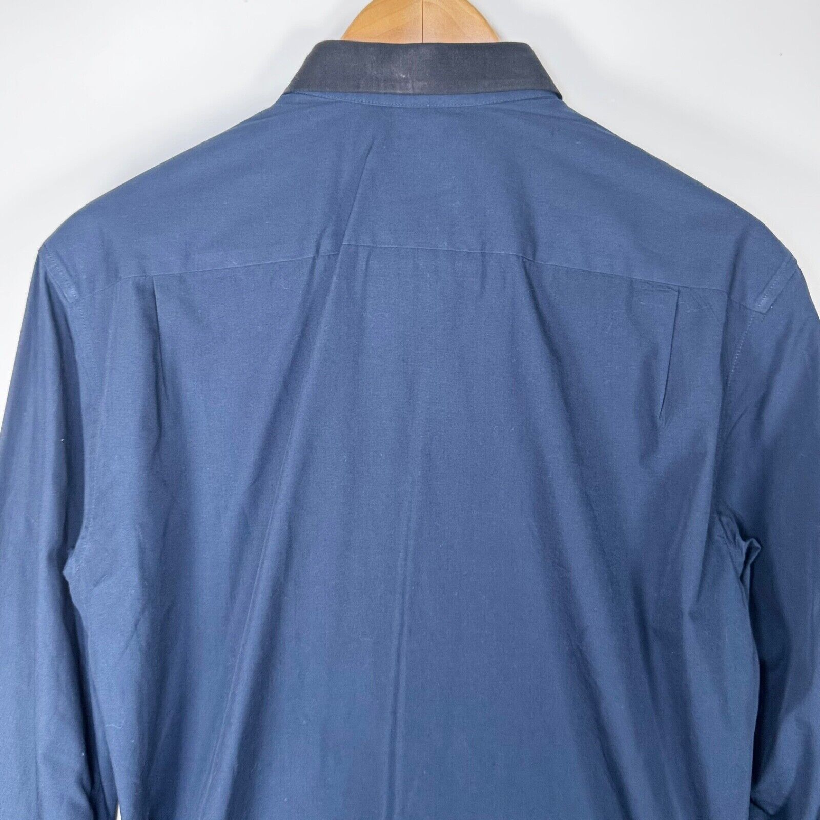 Wooyoungmi Wooyoungmi Paris Navy Shirt w/ Contrast Collar Size 48 Size US M / EU 48-50 / 2 - 7 Thumbnail