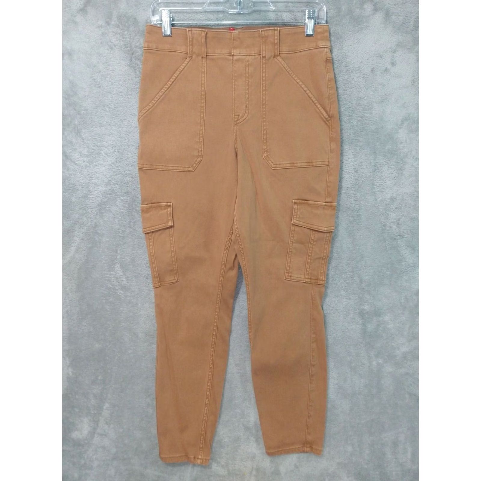 Spanx Spanx Pants Women Large Petite Brown Cargo Skinny Twill Ankle High Rise Pull On Size 36" / US 14 / IT 50 - 2 Thumbnail
