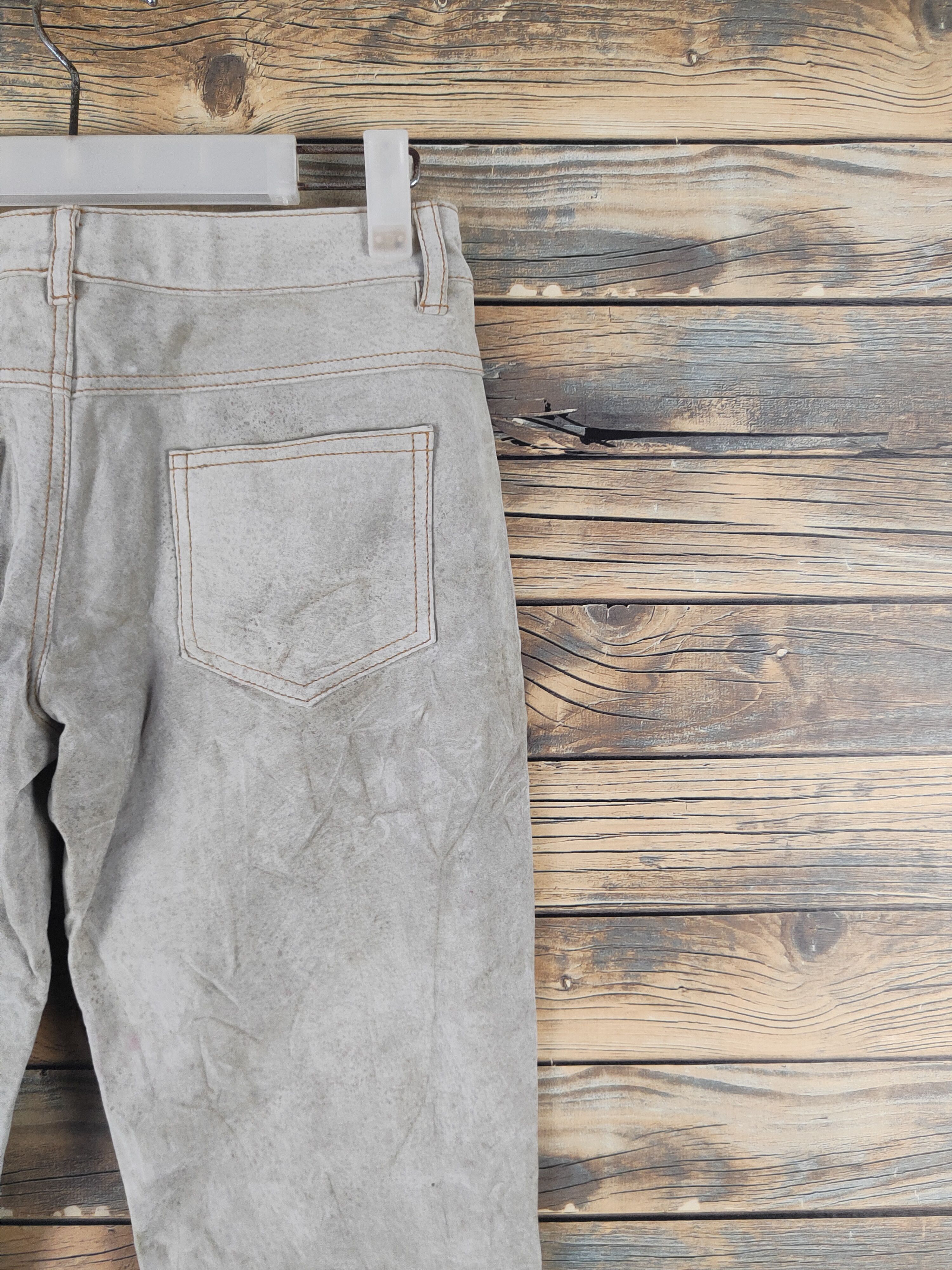Leather DL Dollhouse Gray Multipocket Leather Pants #2670 Size 25" / US 0 / IT 36 - 10 Thumbnail