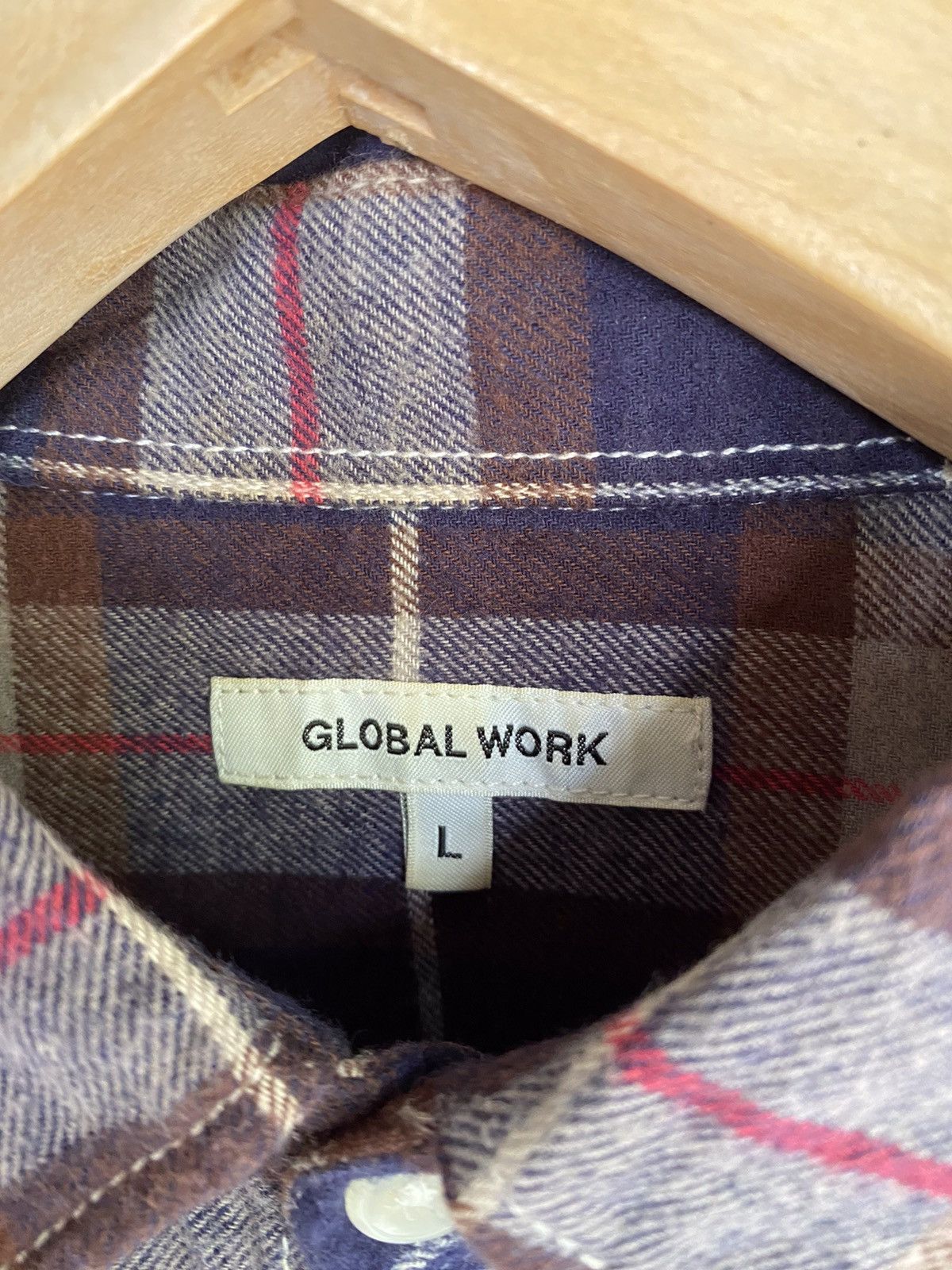 Global Work Japanese Brand Global Work Plaid Tartan Flannel Shirt Size US M / EU 48-50 / 2 - 4 Thumbnail