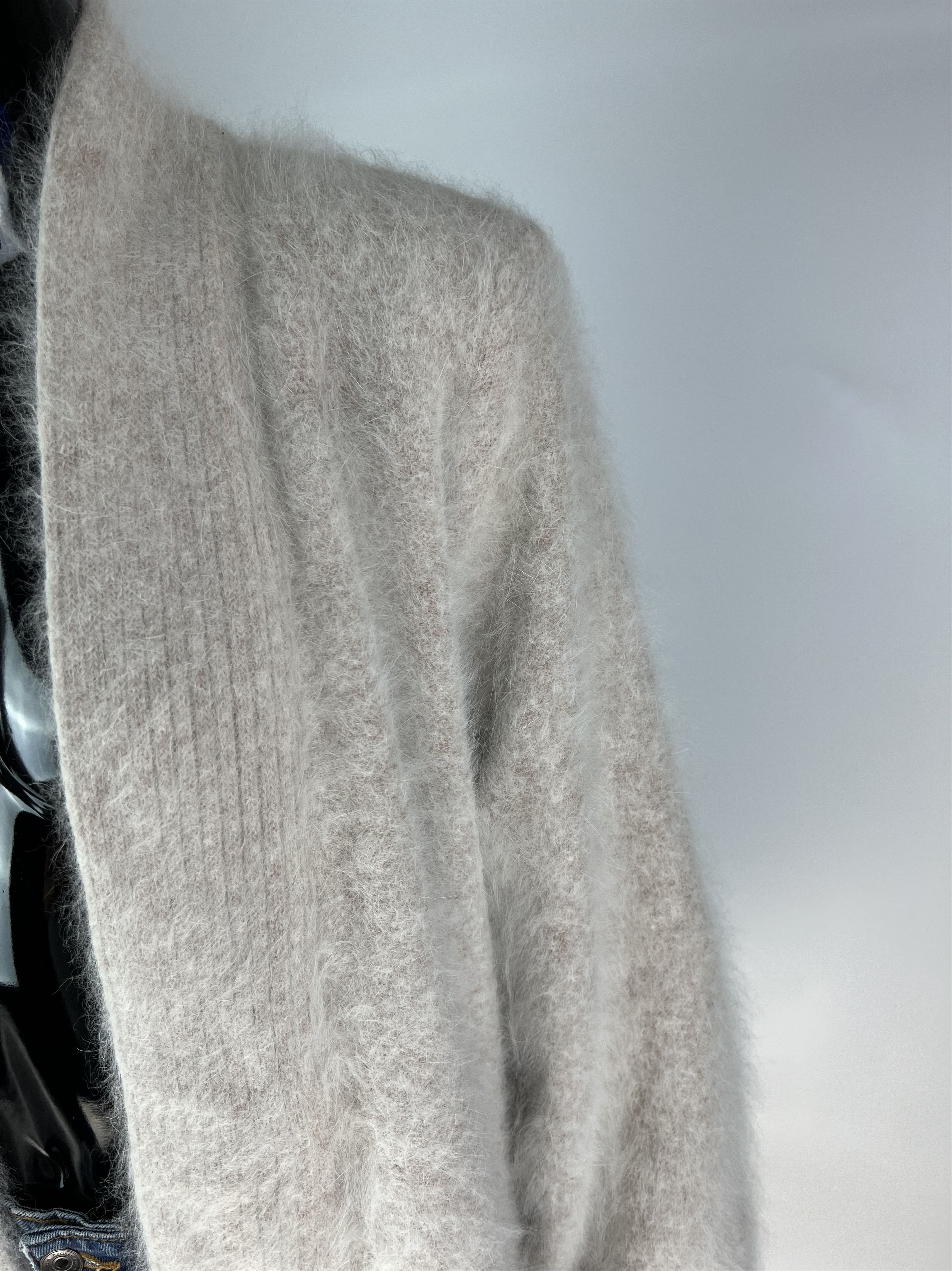 Designer × Vintage Venesha Vintage 80% Angora Cardigan Open Front Korea Size M Size M / US 6-8 / IT 42-44 - 9 Thumbnail