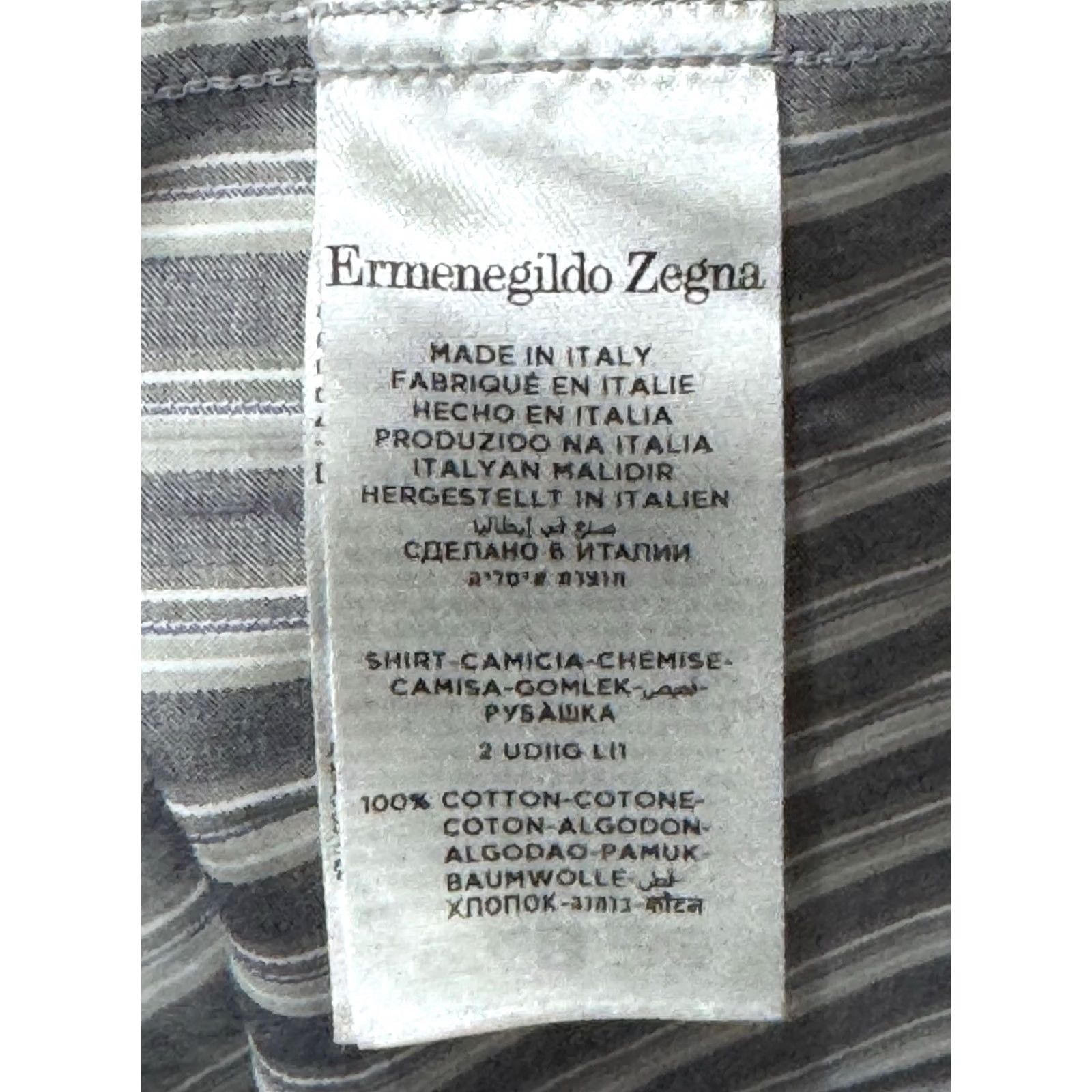 Ermenegildo Zegna Zegna Italy Stripe LONG SLEEVE SHIRT 2XL XXL Men Multicolor - MINT, Ermenegildo Zegna Size US XXL / EU 58 / 5 - 7 Thumbnail