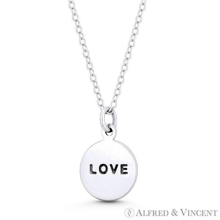 Other "LOVE" Script Engraving Circle Flat Disc 18x12mm Pendant Size ONE SIZE - 1 Preview
