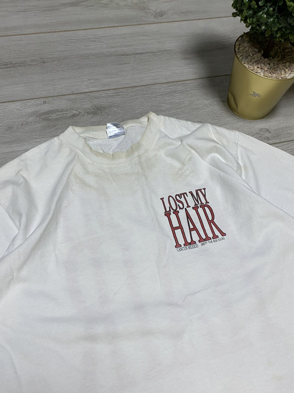 Vintage Lost my hair kept the big dick vintage tee cancun mexico Size US L / EU 52-54 / 3 - 4 Thumbnail