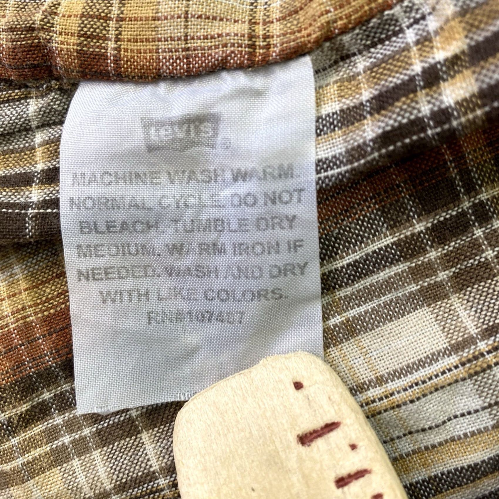 Levi's VINTAGE Levi's Shirt Western Pearl Snap Plaid Tan Brown Rockabilly 2XL Man Regular Shirt Size US XXL / EU 58 / 5 - 5 Thumbnail