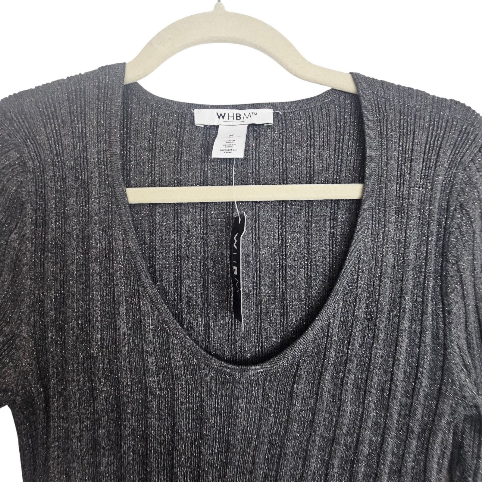 White House Black Market White House Black Market Womens Ribbed Scoop Neck Sweater M Size M / US 6-8 / IT 42-44 - 2 Thumbnail