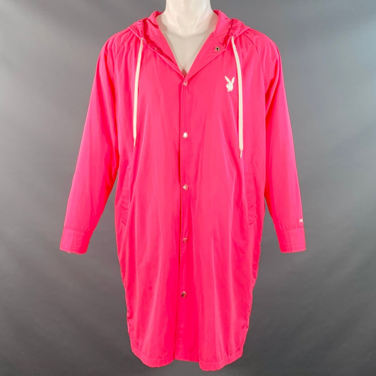Joyrich Size M Hot Pink Logo Polyester Hooded Snaps Coat Size US M / EU 48-50 / 2 - 1 Thumbnail