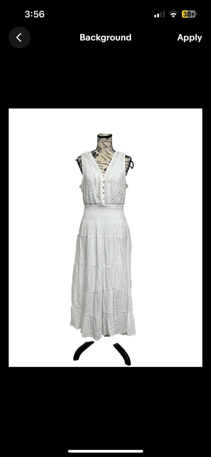 Vintage J. Gee White Boho Crinkle Gauze Eyelet Beach Maxi Dress L Size L / US 10 / IT 46 - 1 Thumbnail