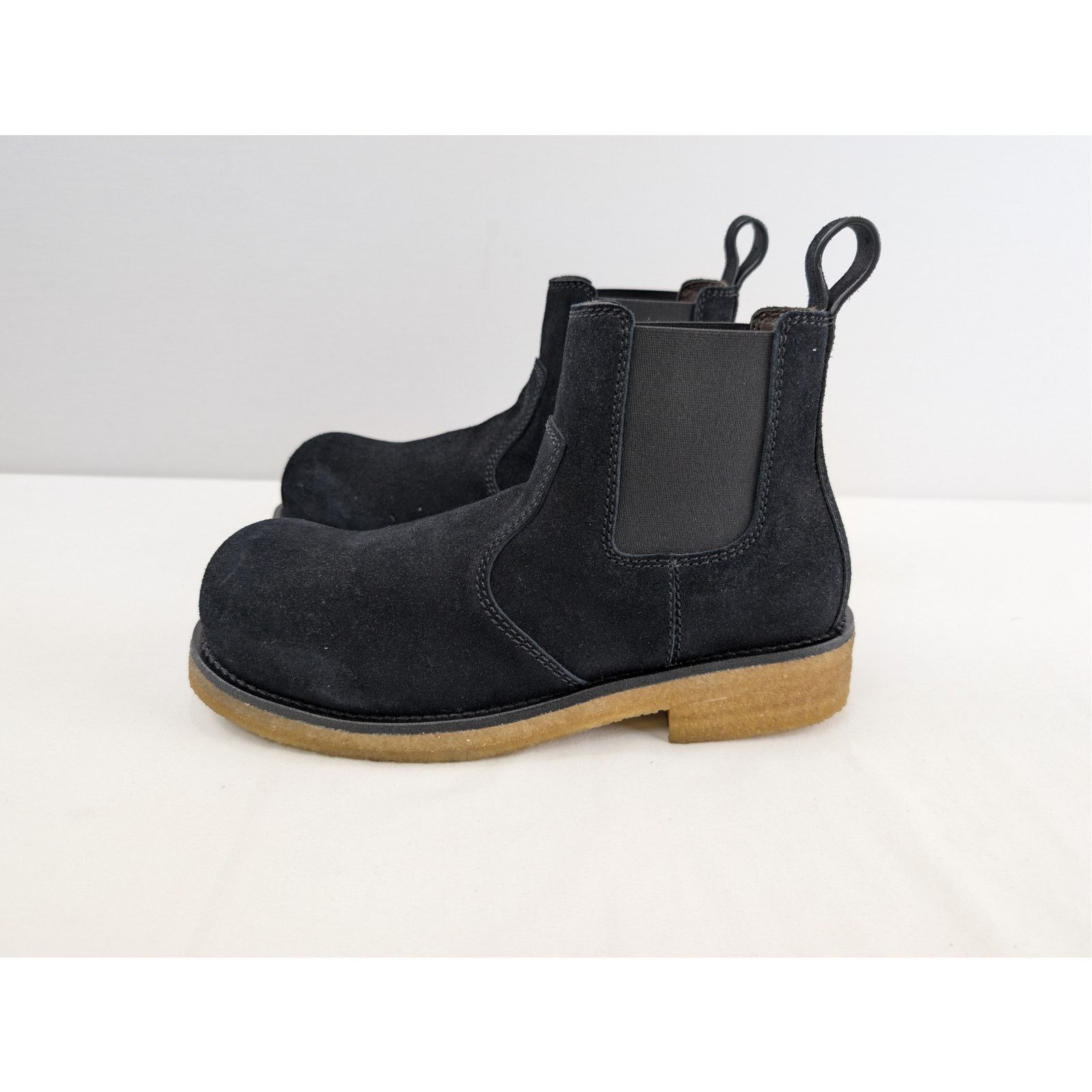 Bottega Veneta o1rshd1 Deep Nubuck Helium Ankle Boots in Black Size US 10 / EU 43 - 10 Thumbnail