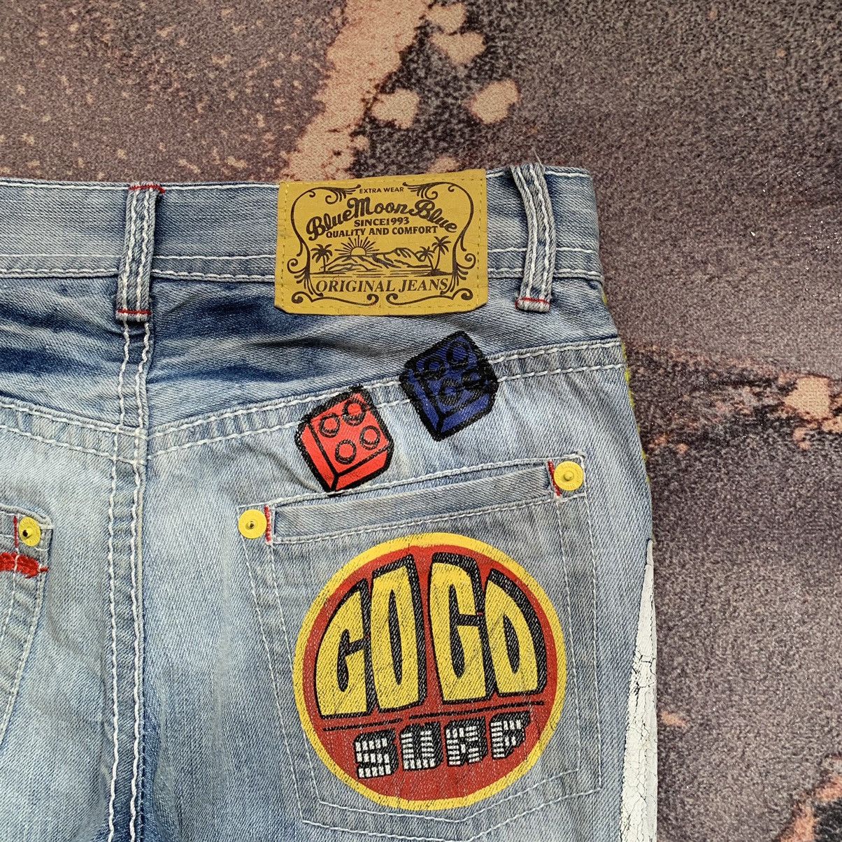 Japanese Brand × Vintage Blue Moon Blue Distressed Jeans Size US 29 - 8 Thumbnail