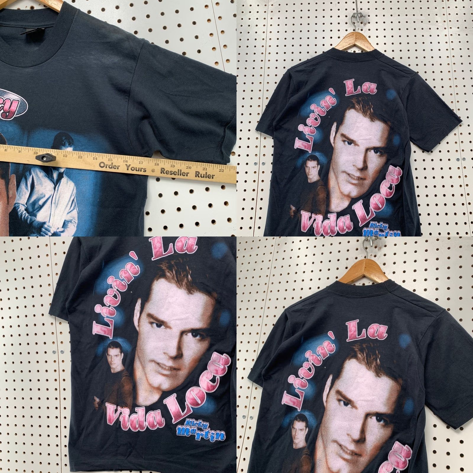 Vintage VINTAGE Ricky Martin Shirt Mens Small Black 90s Graphic Pop Music Rap Tee USA Size US S / EU 44-46 / 1 - 9 Thumbnail