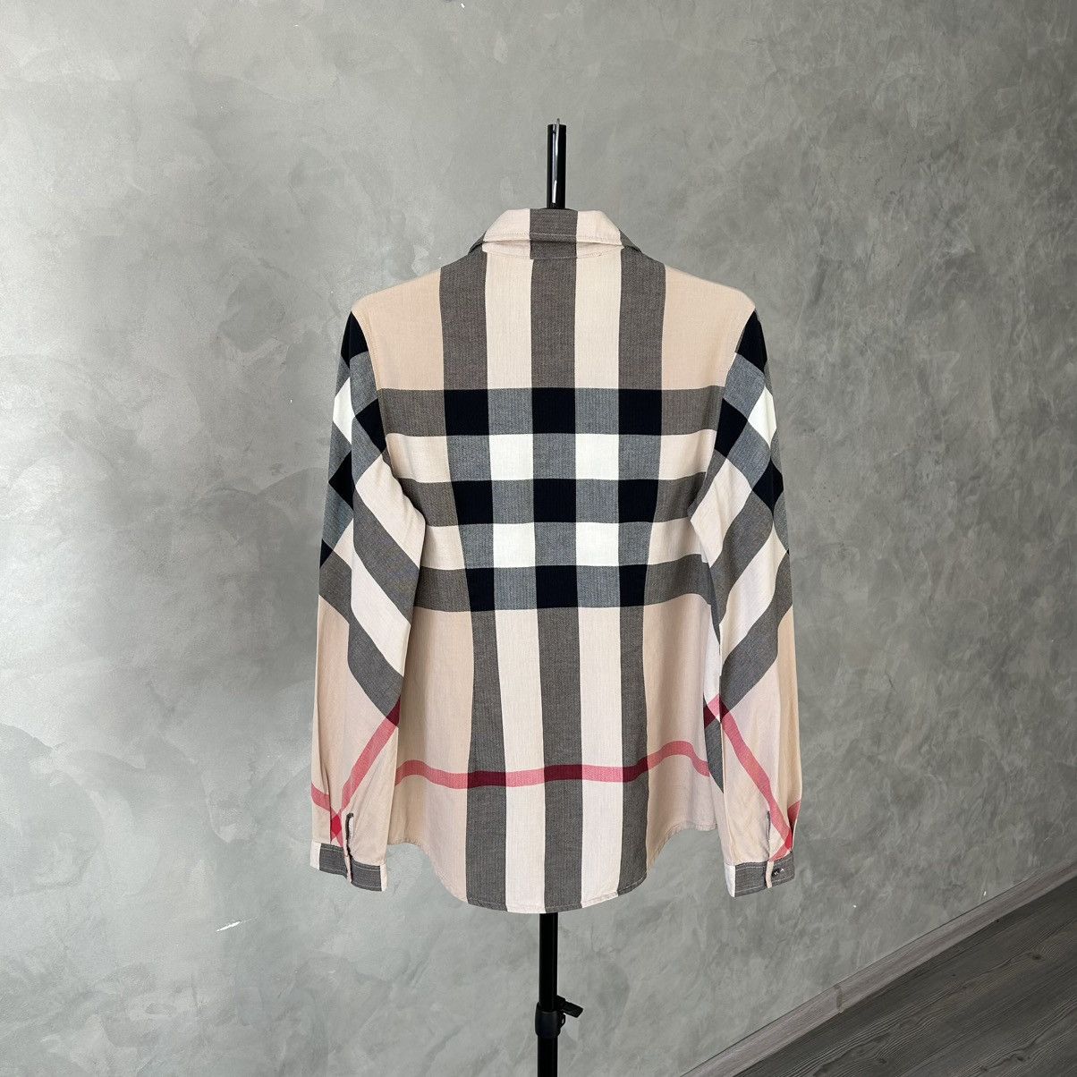 Burberry Brit Beige Nova Check Cotton Half Placket Blouse