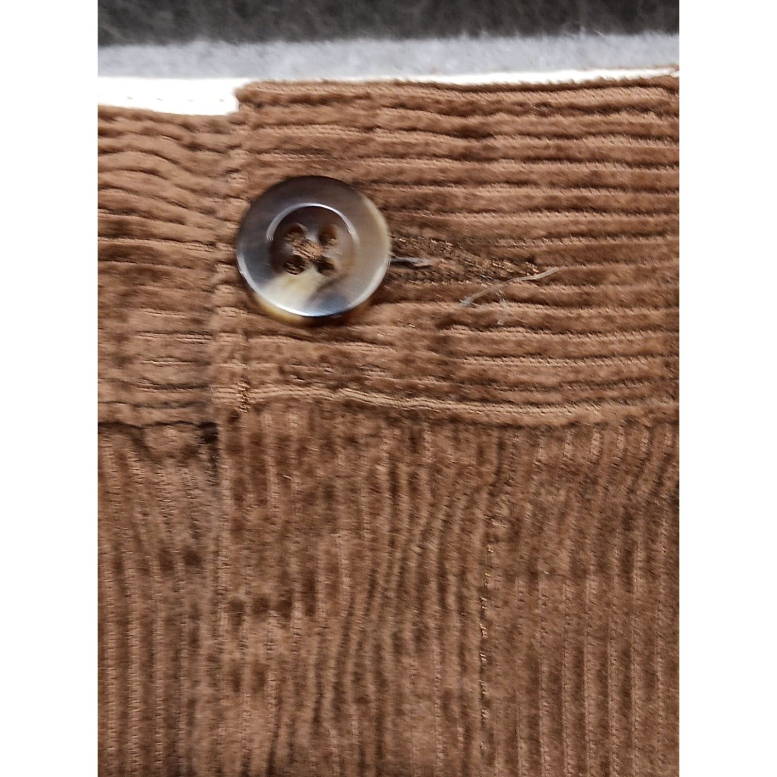Vintage L.L. Bean Corduroy Pants Men's 37x34 Brown Hidden Comfort Waist Classic Fit Size US 37 - 3 Thumbnail