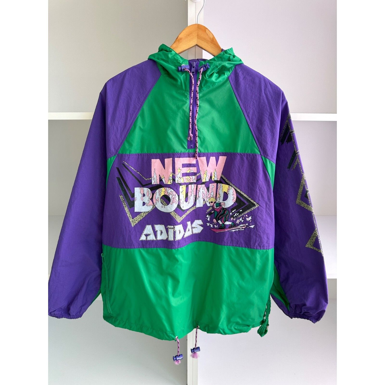 Adidas VTG Adidas Ventex Made in Yugoslavia Rare Nylon Anorak Jacke Size US M / EU 48-50 / 2 - 3 Thumbnail
