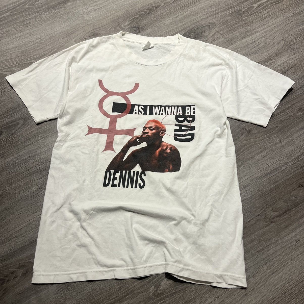Vintage Rare Dennis Rodman Bad as I wanna be T shirt vintage Size US L / EU 52-54 / 3 - 4 Thumbnail