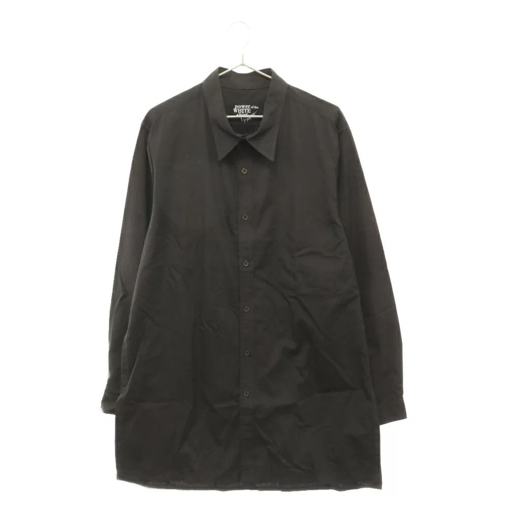 image of Yohji Yamamoto Pour Homme Long Sleeve Shirt Dress Shirt in Black, Men's (Size XL)