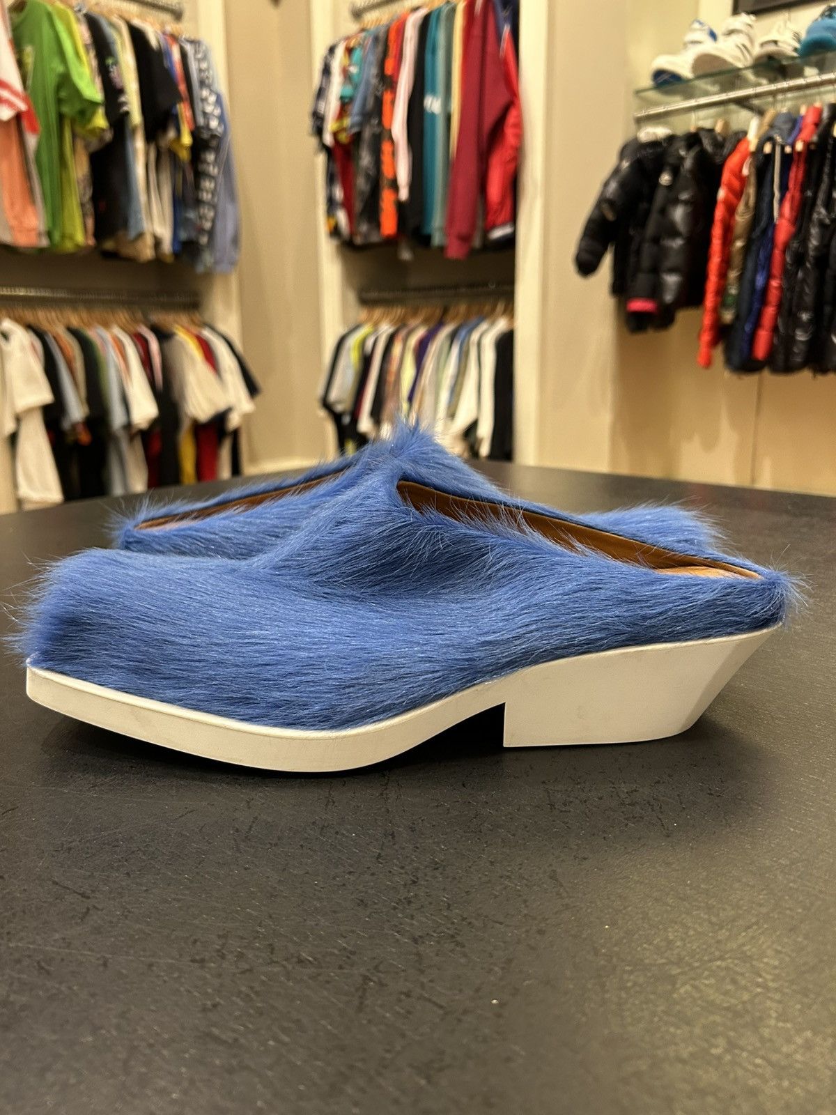 Marni Marni Mohair Slip On Loafer - Blue Size US 12 / EU 45 - 2 Thumbnail