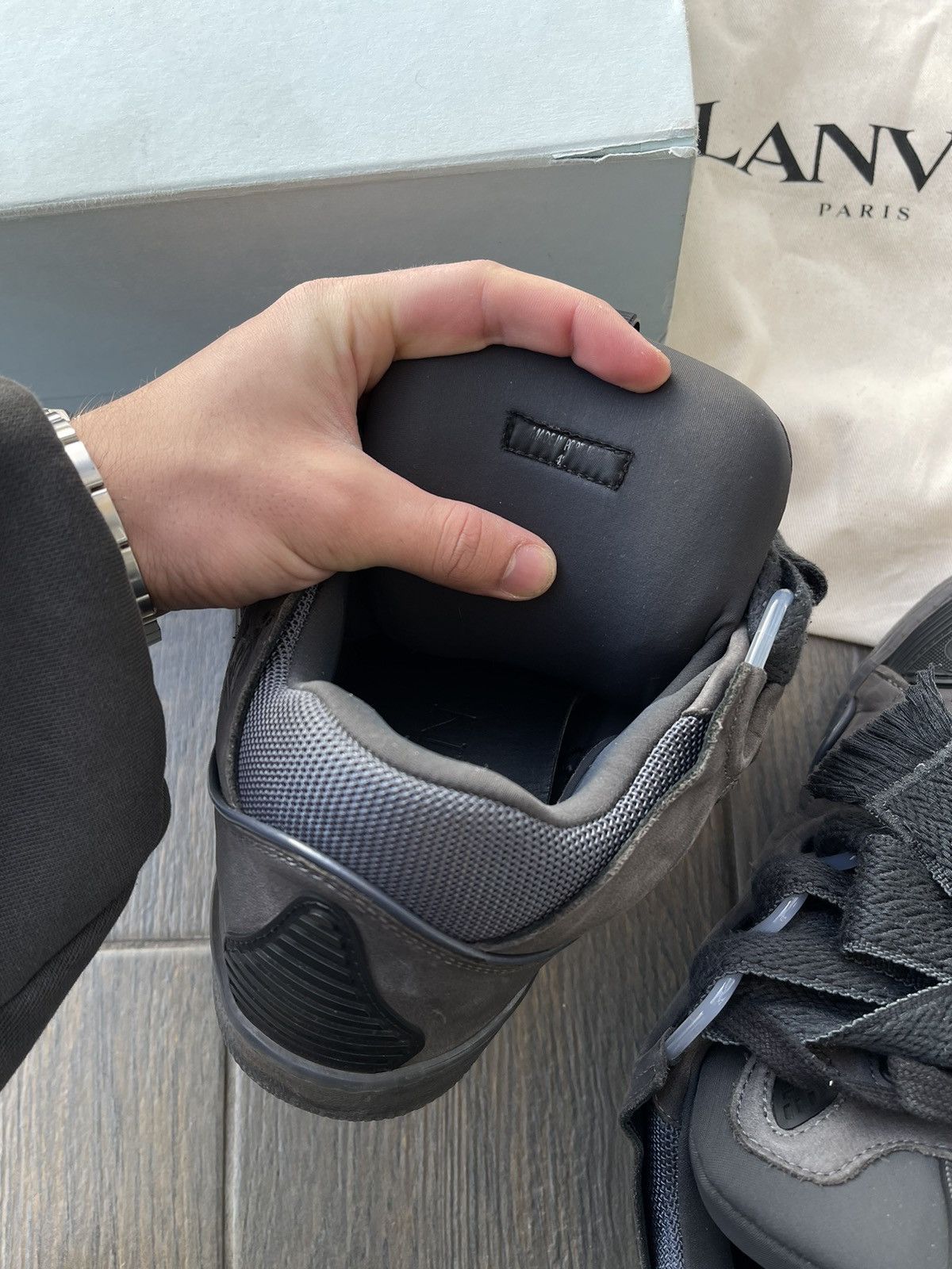 Lanvin Lanvin Curb Sneakers Grey Size US 9 / EU 42 - 18 Thumbnail