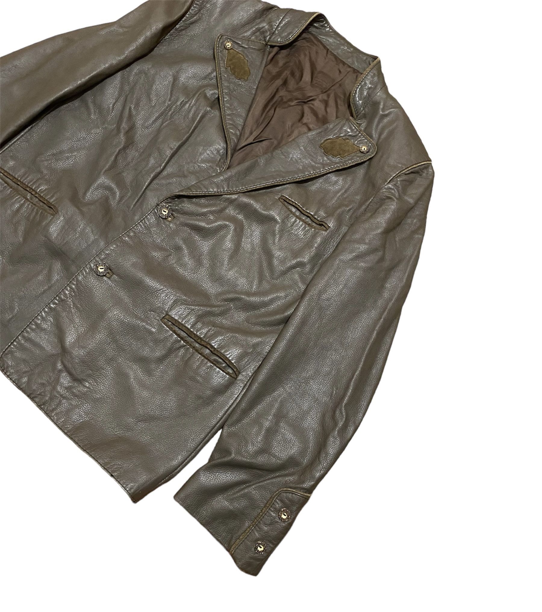 Vintage Vintage Hunter Leather Blazer / Jacket / Coat / Size US L / EU 52-54 / 3 - 2 Thumbnail