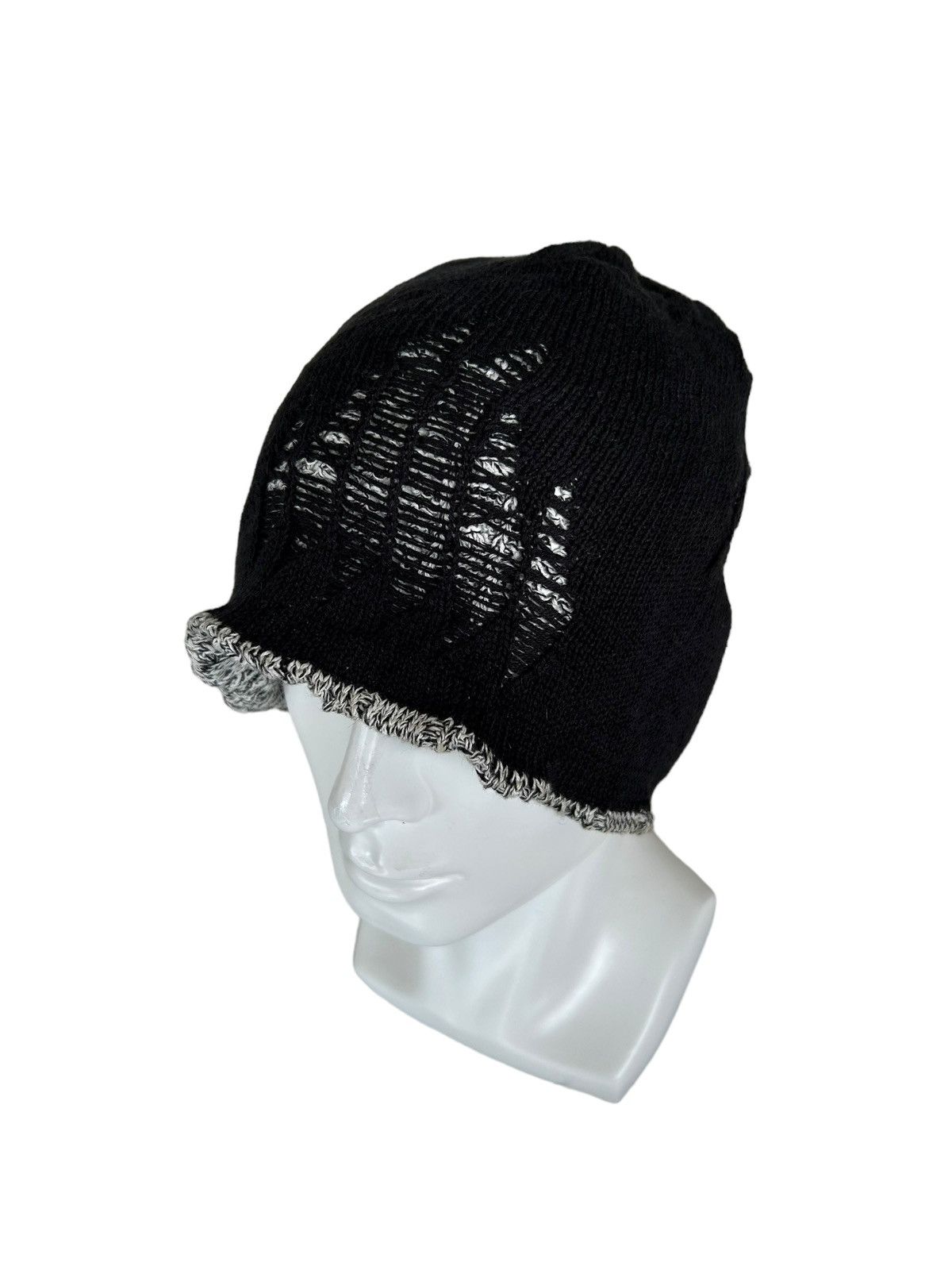 Japanese Brand × Kapital × Vintage Distressed Punk Bondage Style Reversible Beanie Hats🎌☠️ Size ONE SIZE - 2 Thumbnail