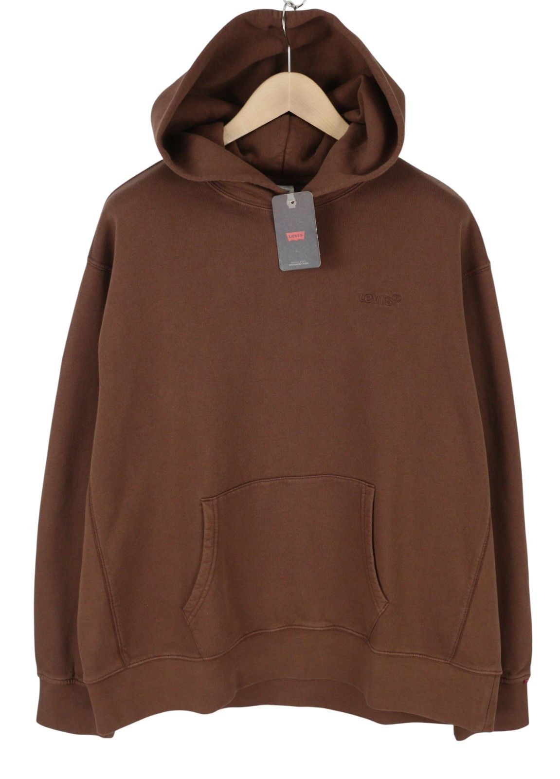 Levi's RELAXED FIT XL Brown Kangaroo Pocket Logo Hoodie 87112 Size US XL / EU 56 / 4 - 4 Thumbnail