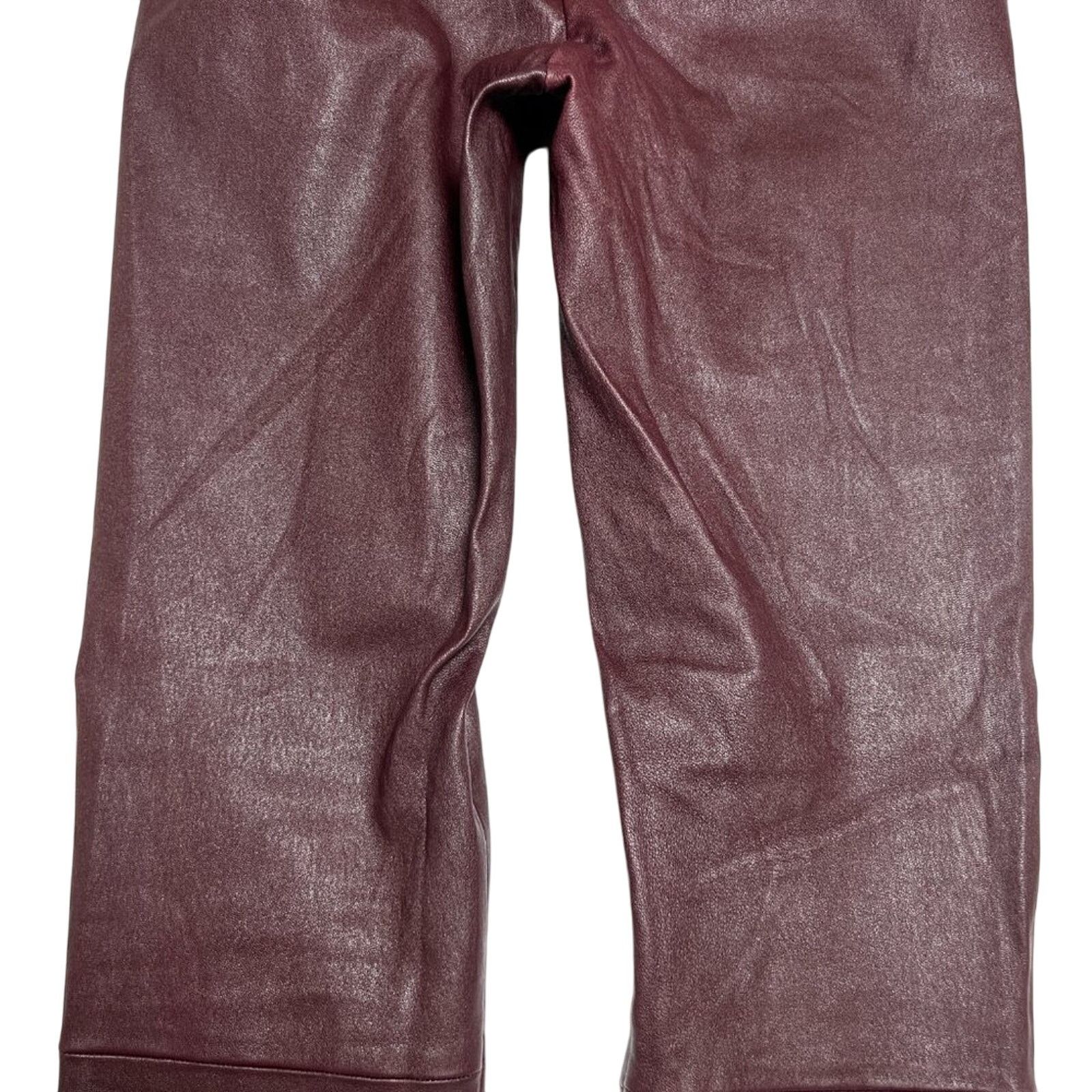 Mackage Mackage Lamb Leather Skinny Pants Maroon Size 8 Zip Size 30" / US 8 / IT 44 - 12 Thumbnail